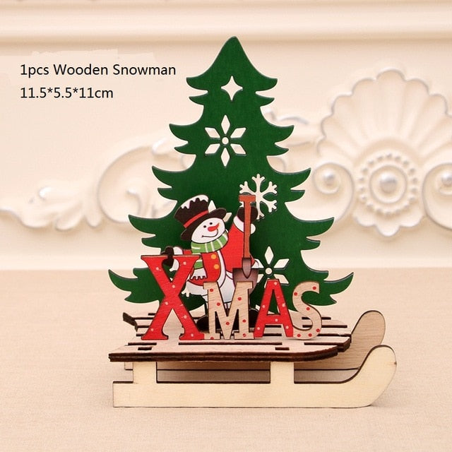 Christmas Wooden Sleigh Ornaments