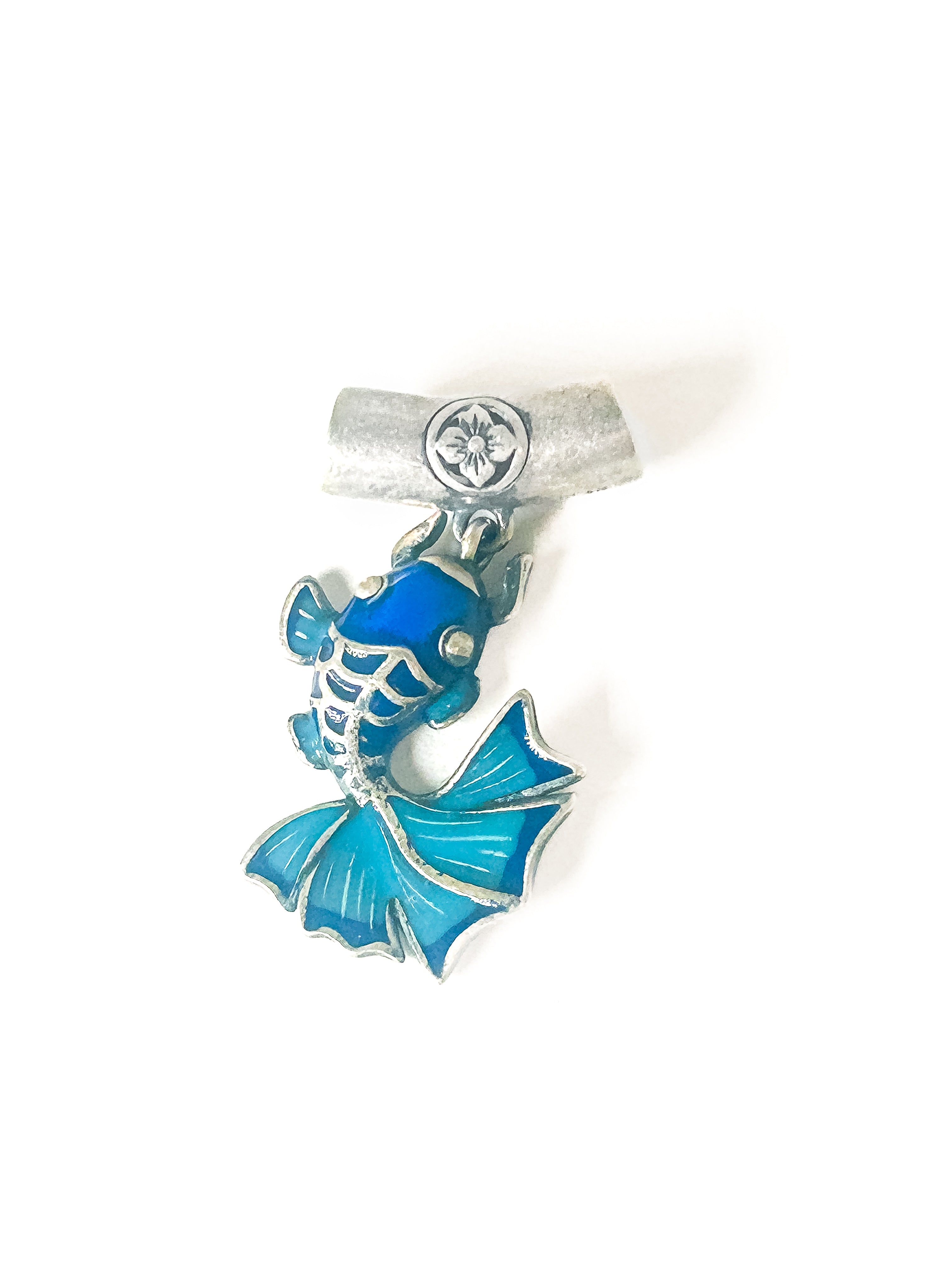 Vintage 925 Sterling silver Small fish Pendant - Frijja, LLC
