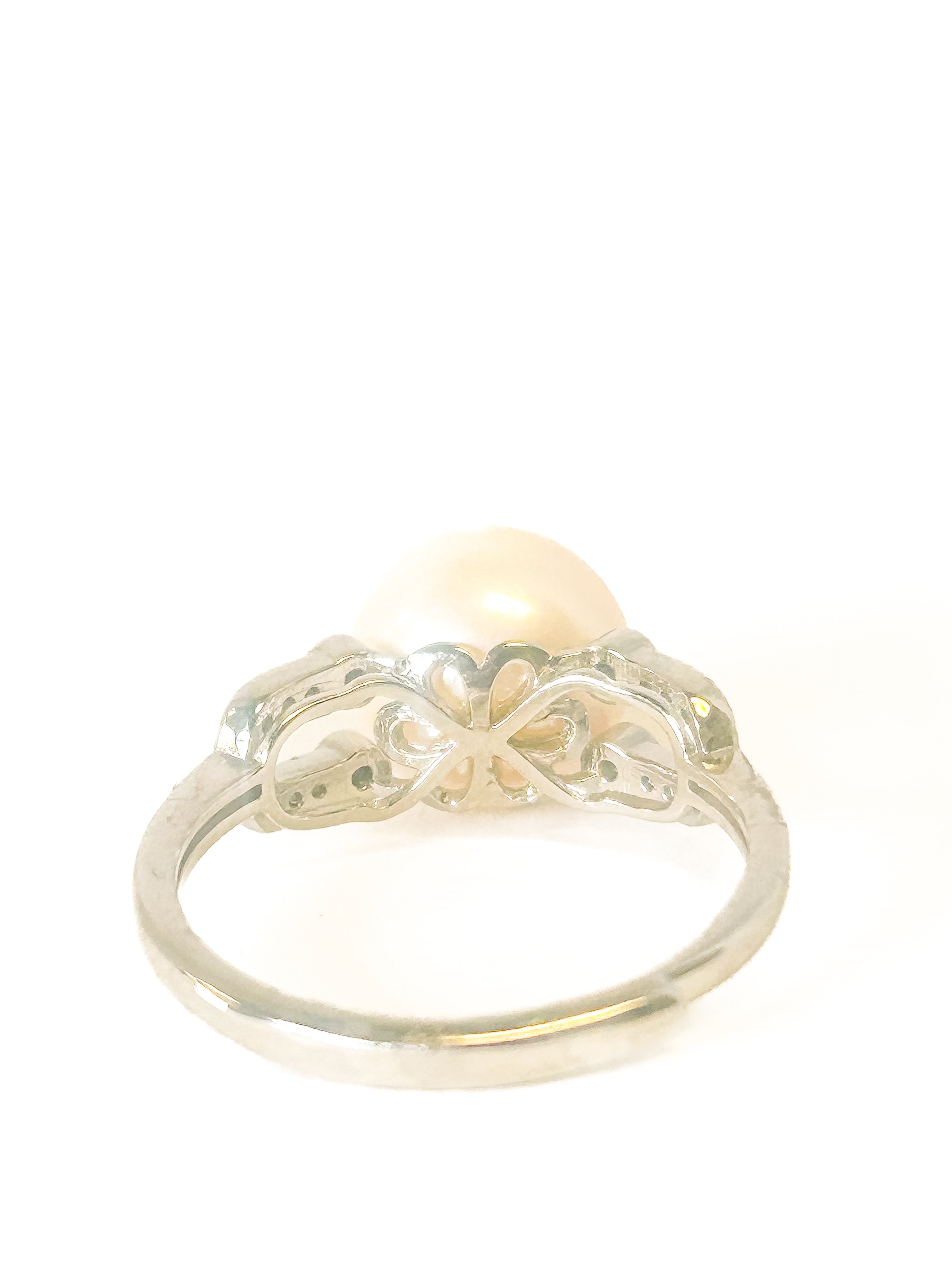 925 Sterling Silver Pearl Adjustable Ring - Frijja, LLC