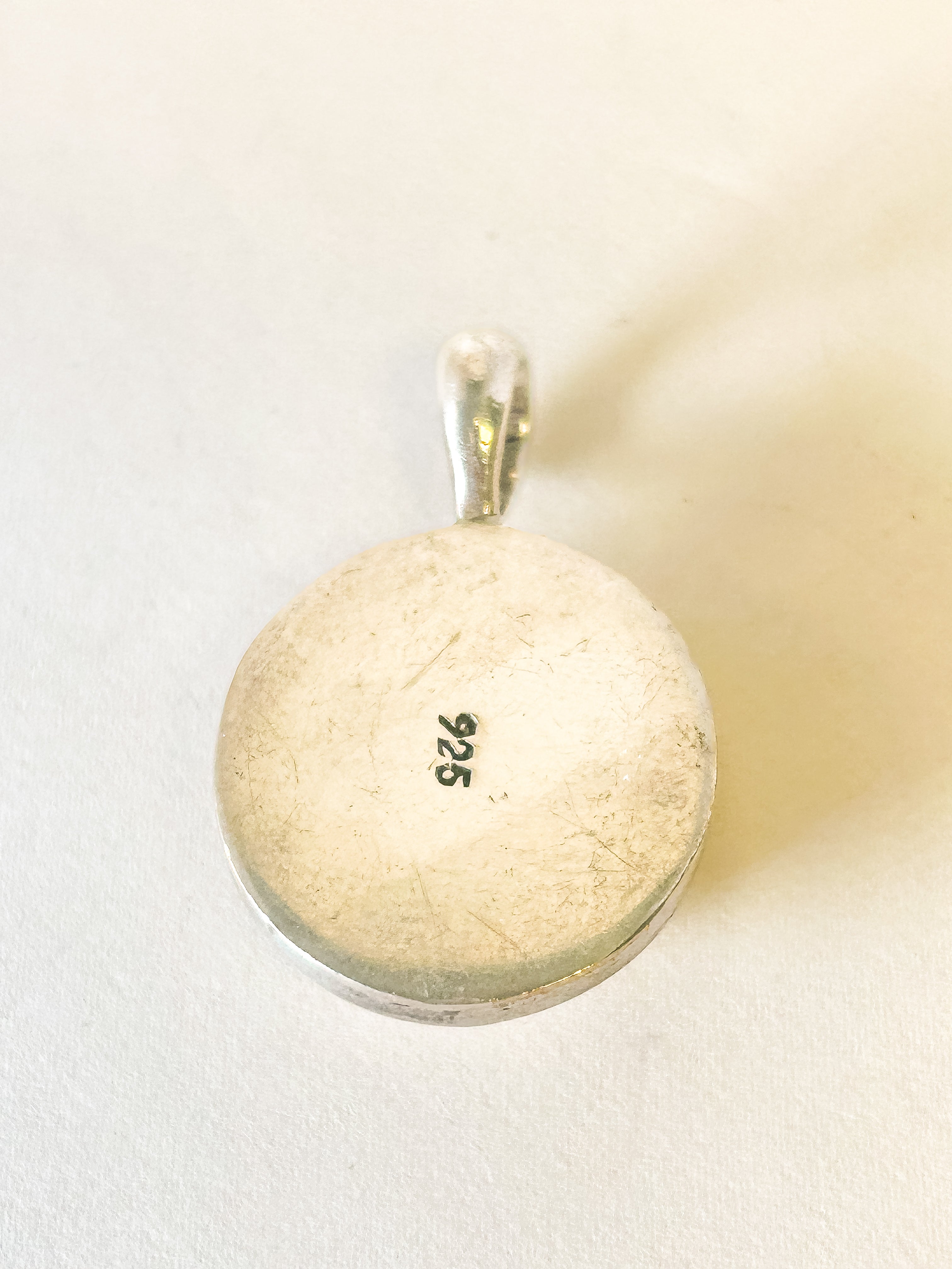 Vintage 925 Sterling Silver Ivory Bear Pendant - Frijja, LLC