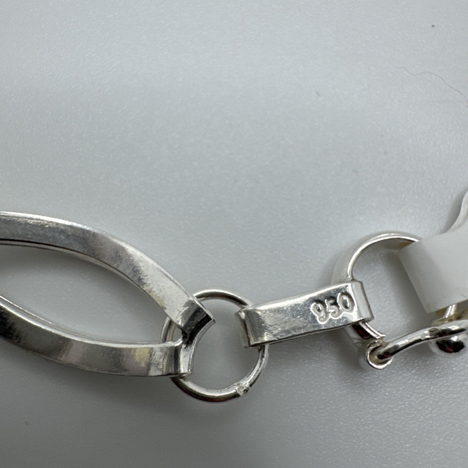Designer Peruvian Sterling Silver 950 and 18K Gold Inlay Bracelet - 7.5”