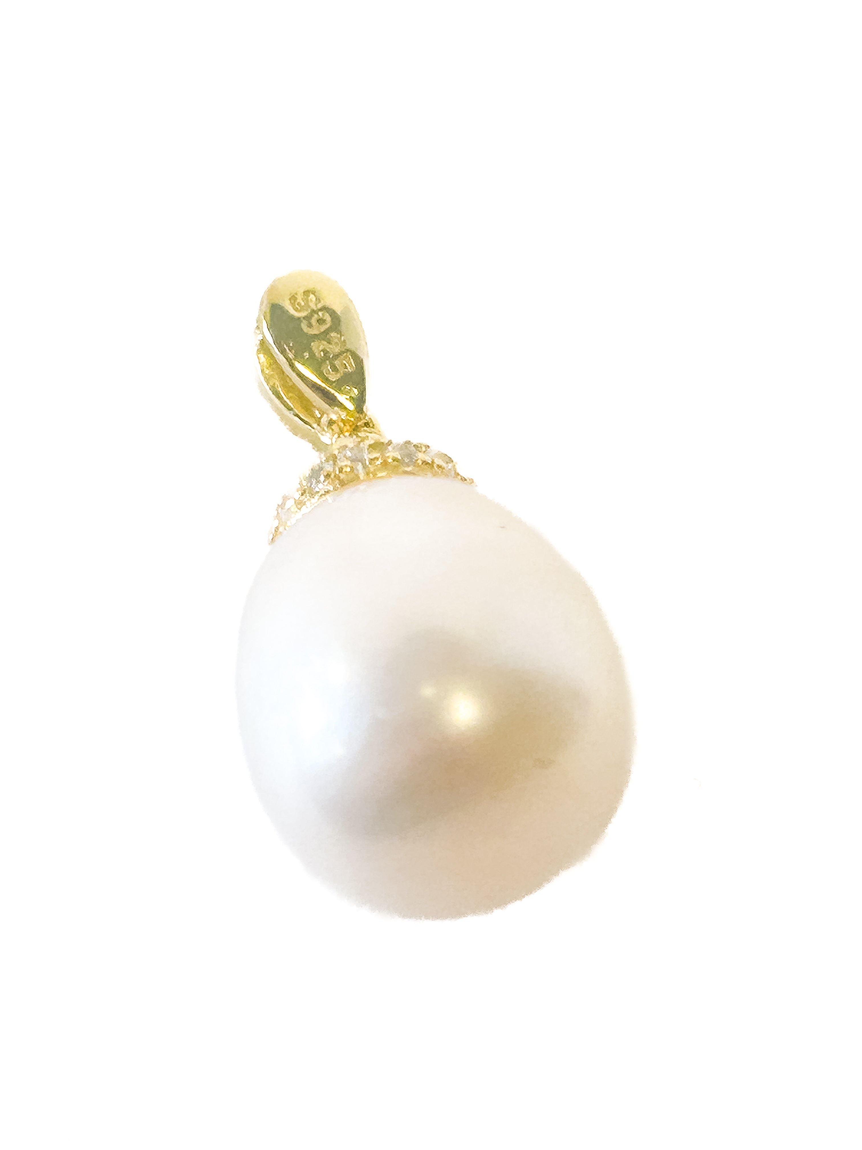 Gold Plated 925 Sterling Silver Freshwater Pearl Pendant - Frijja, LLC