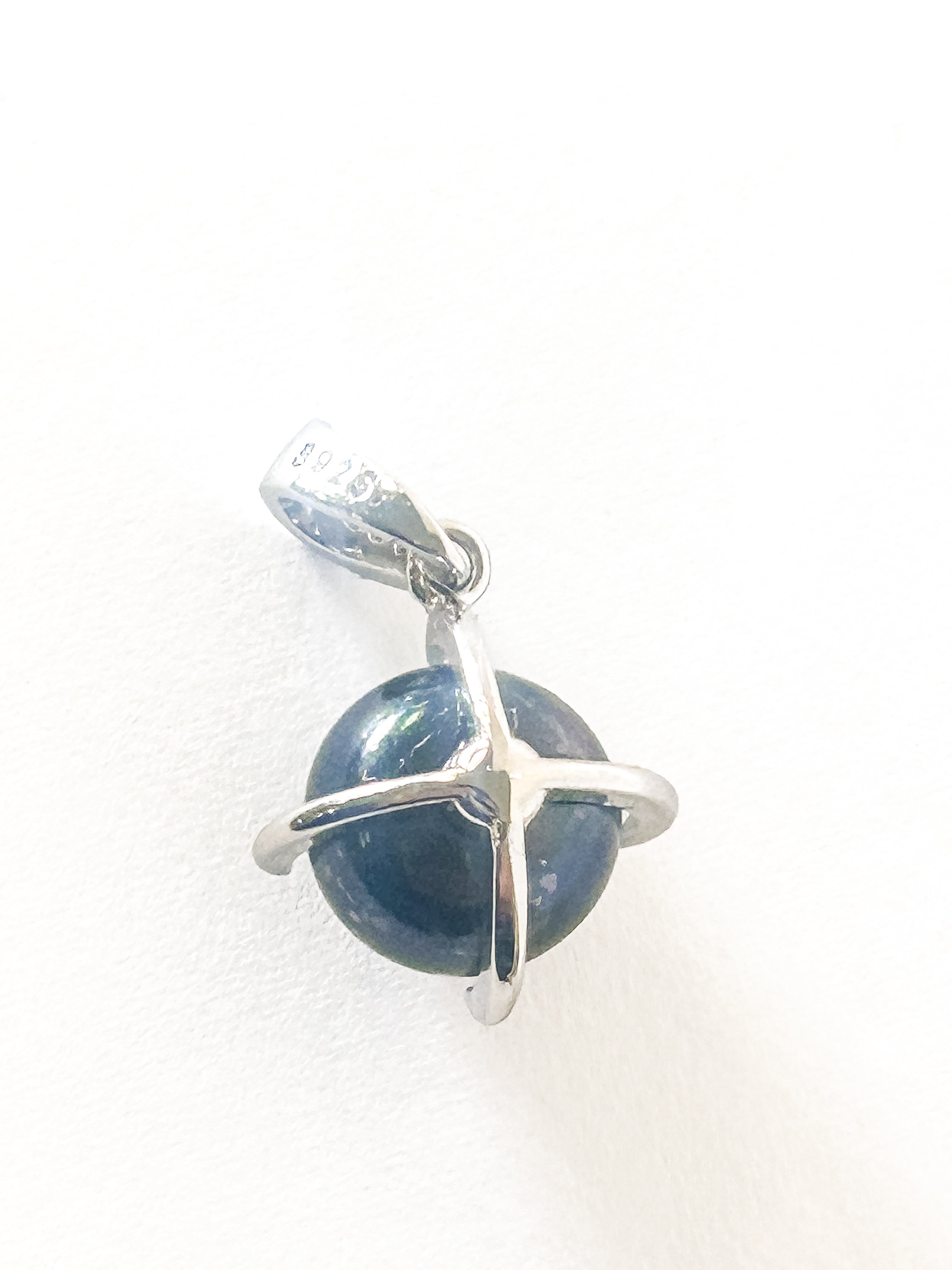 925 Sterling Silver Black Fresh Water Pearl Pendant - Frijja, LLC