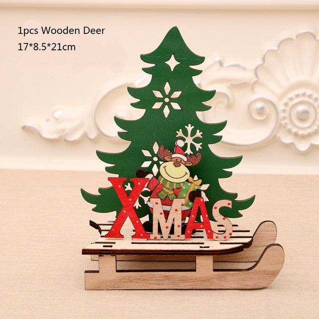 Christmas Wooden Sleigh Ornaments