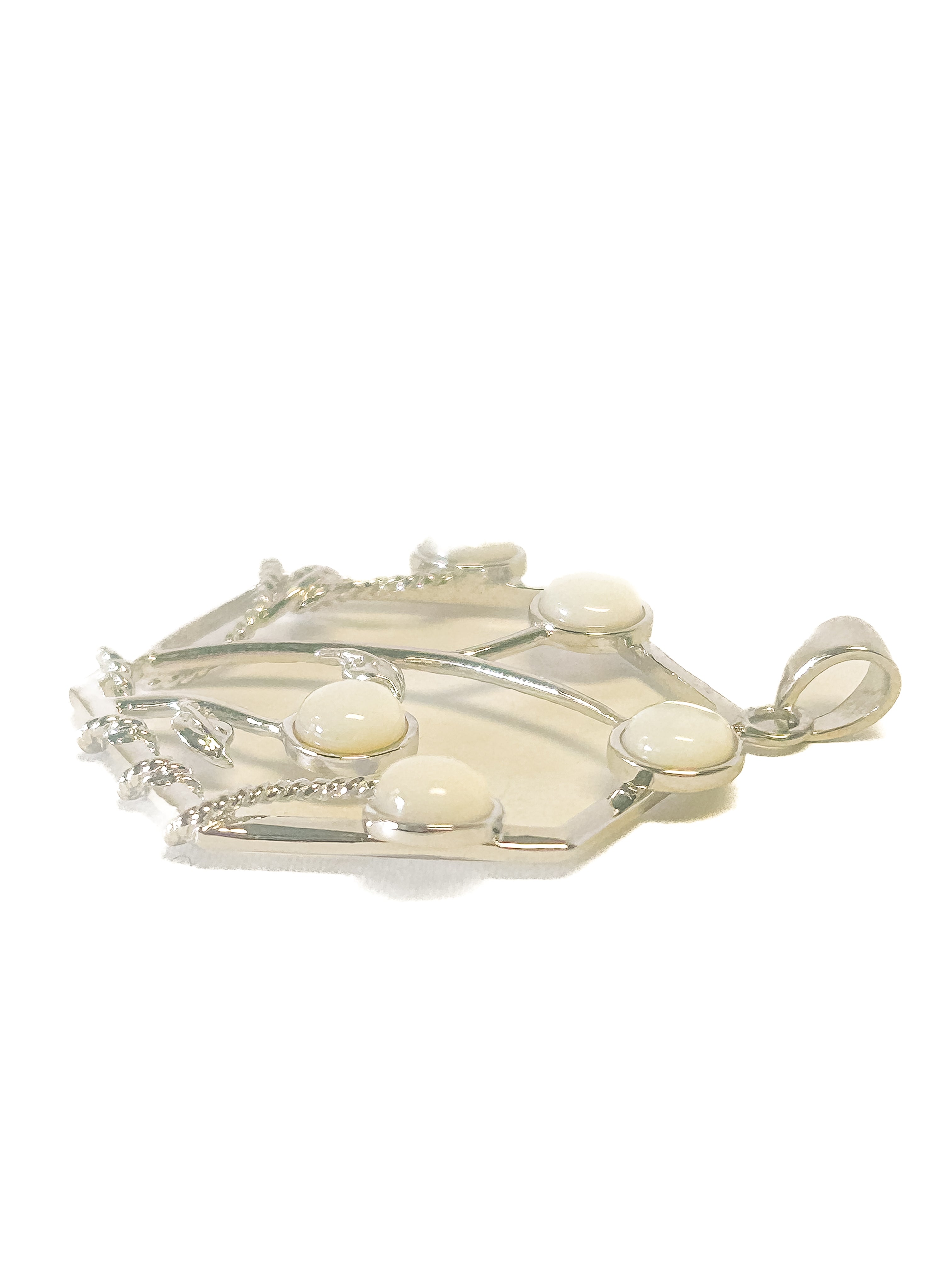 925 Sterling Silver Mother of Pearl Pendant - Frijja, LLC