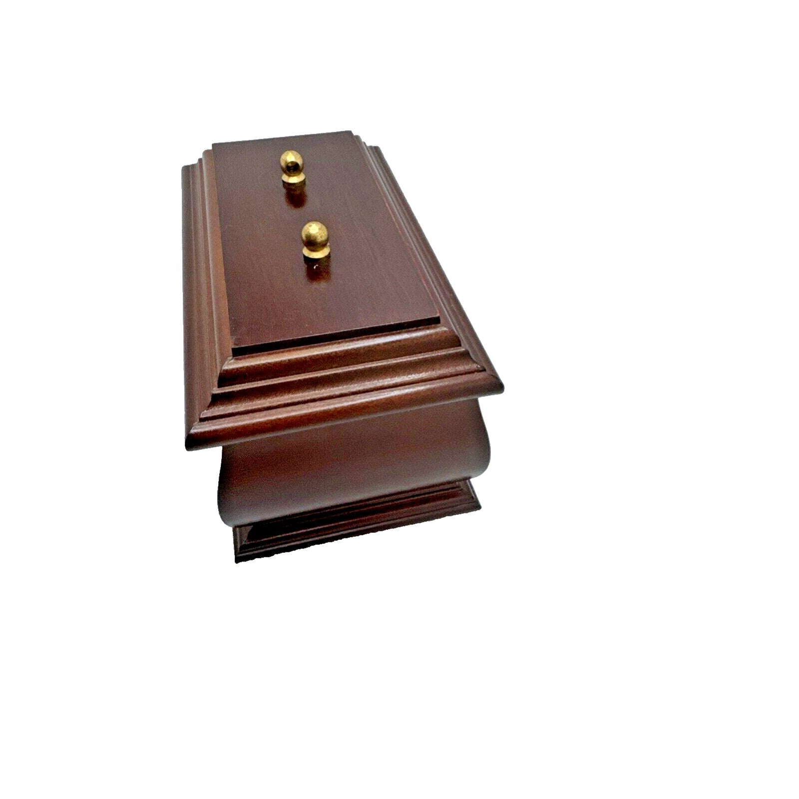 BOMBAY VINTAGE DARK WOOD STORAGE CHEST BOX NO KEY