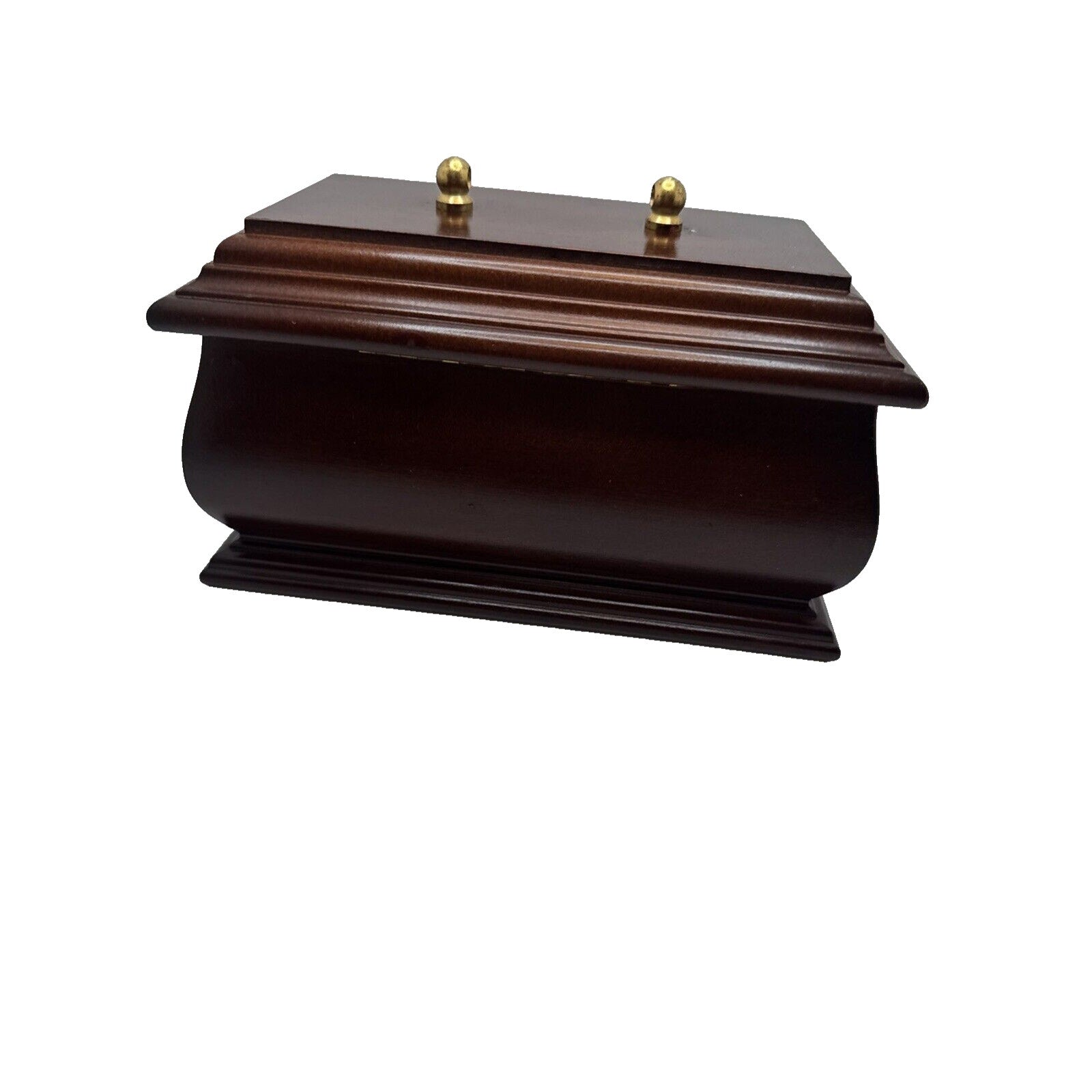 BOMBAY VINTAGE DARK WOOD STORAGE CHEST BOX NO KEY
