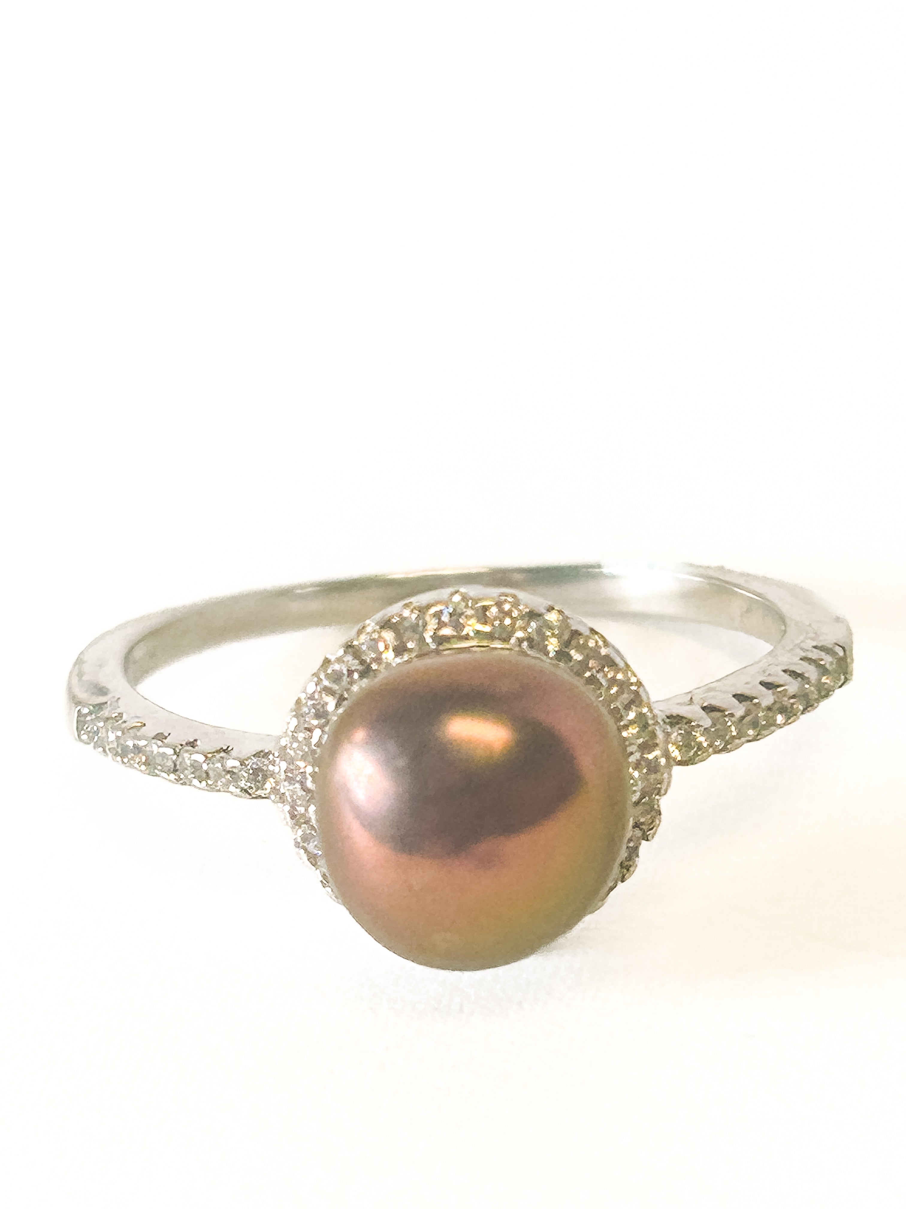 925 Sterling Silver Pearl Ring Size 7 - Frijja, LLC