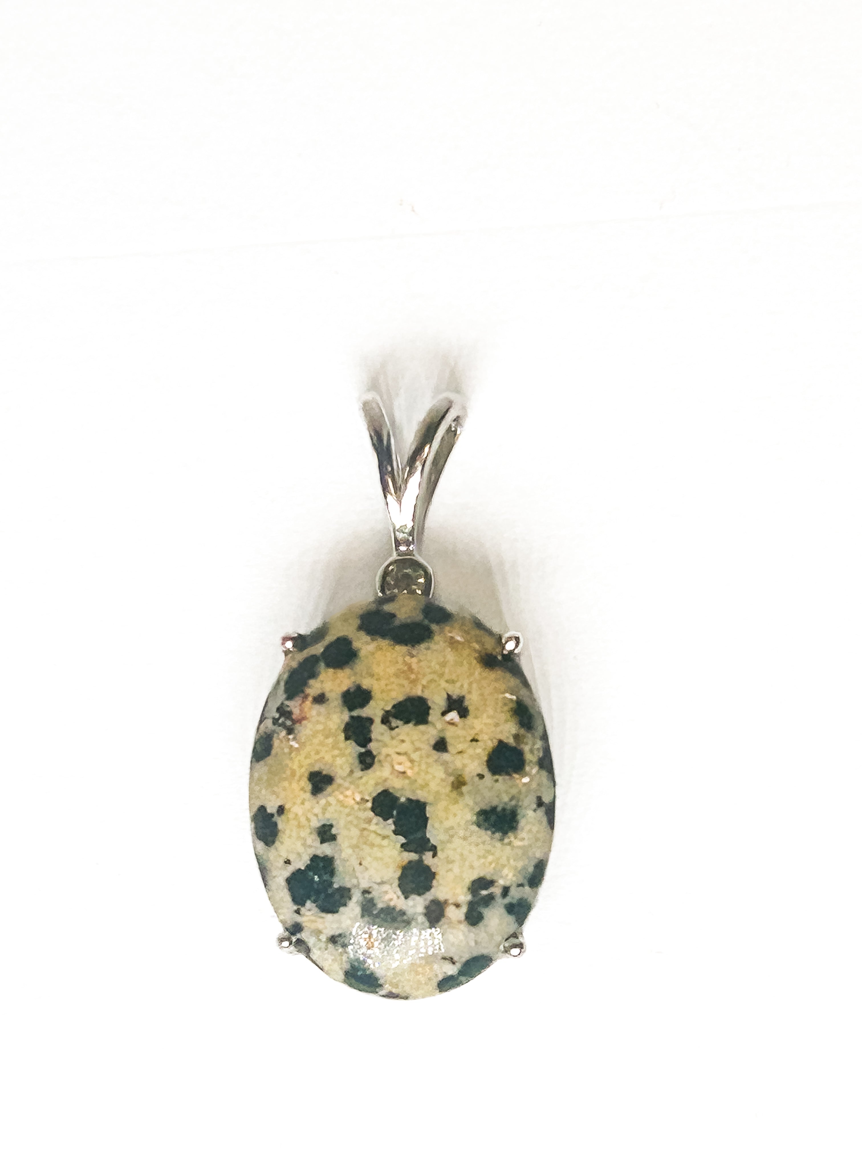 Vintage 925 Sterling Silver Jasper Pendant - Frijja, LLC