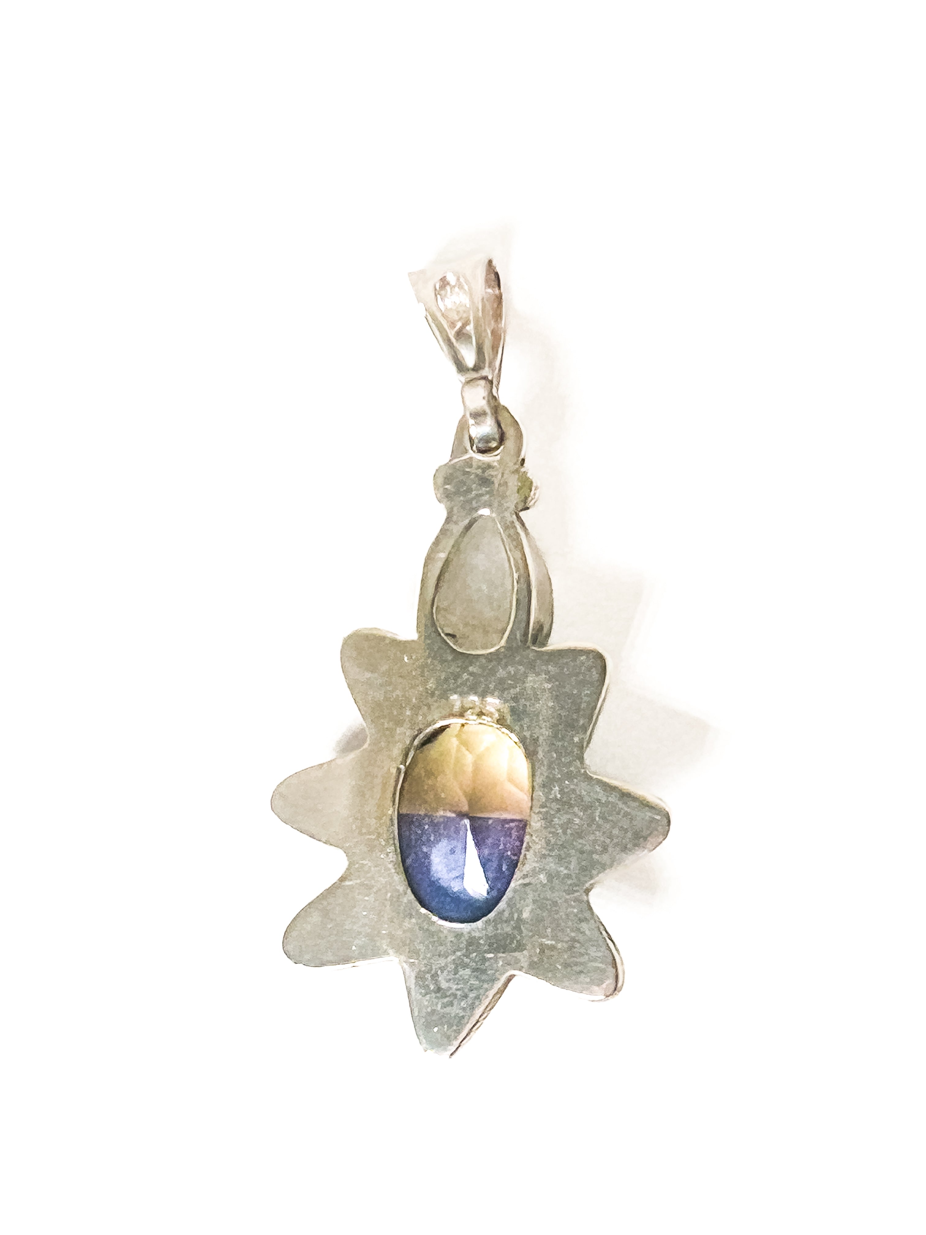 Vintage 925 Sterling Silver Ametrine and Moonstone Pendant - Frijja, LLC