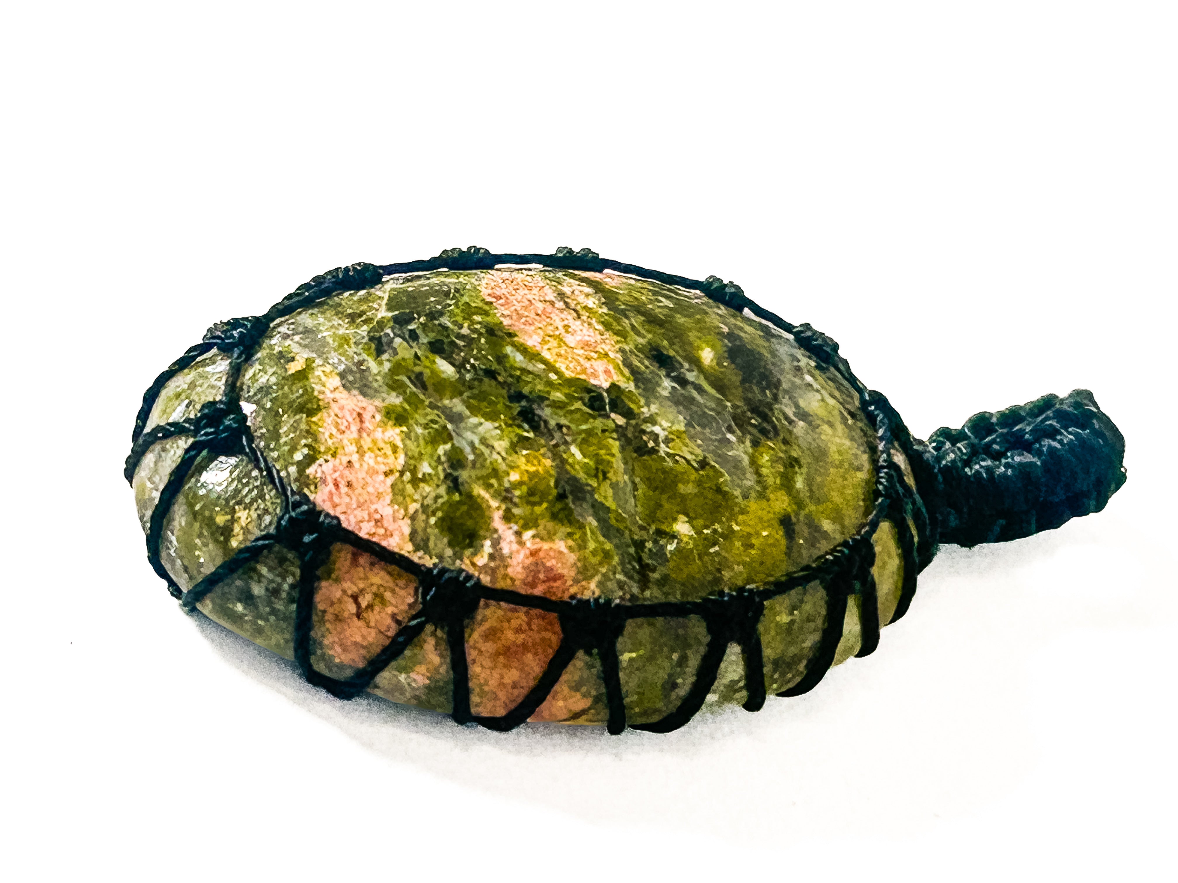 Vintage Black Cord Unakite Pendant - Frijja, LLC