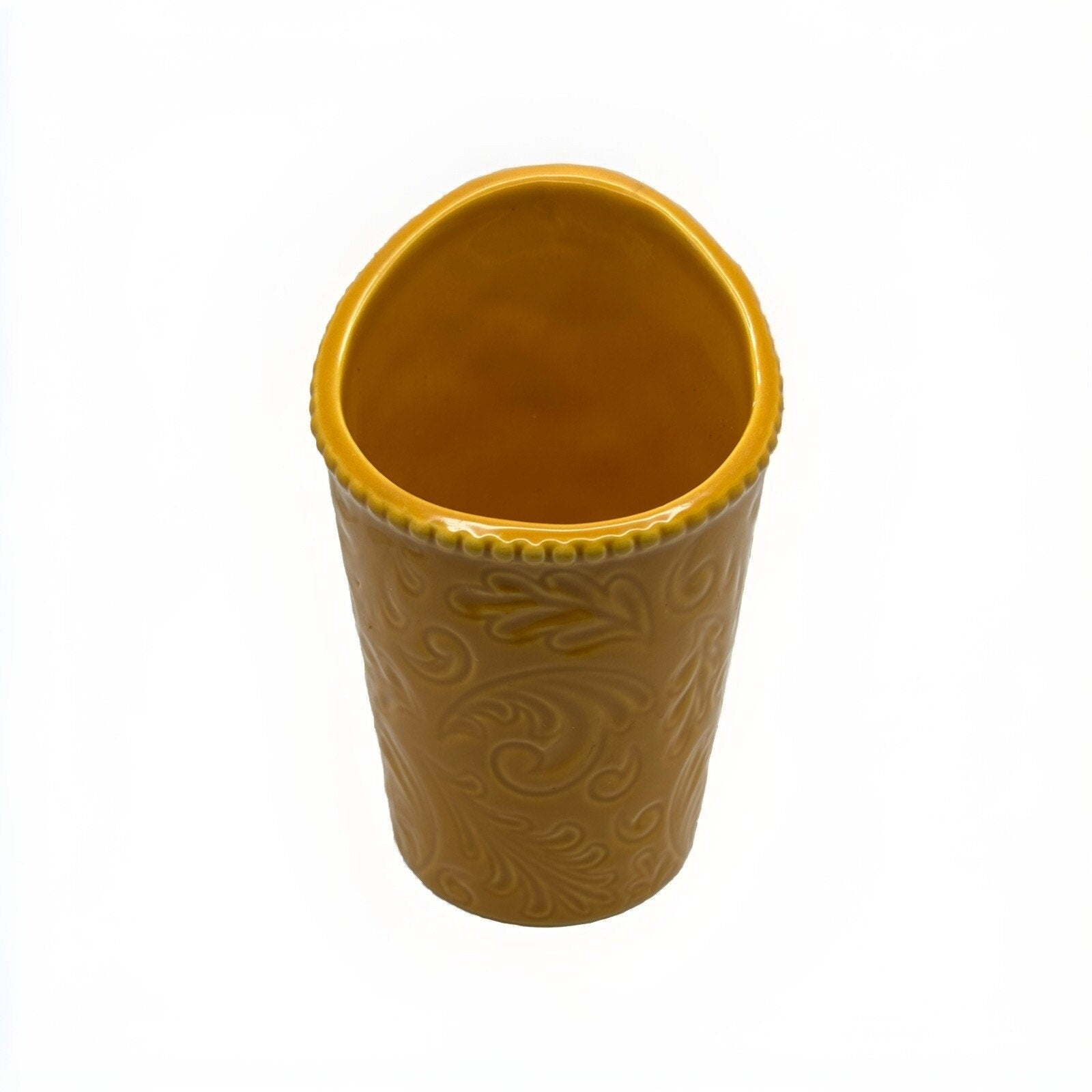 Yellow Leaf W.M.G. Asymmetric Vase