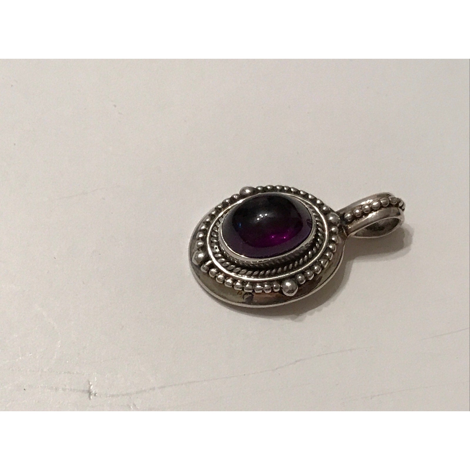 925 Sterling Silver Amethyst Pendant