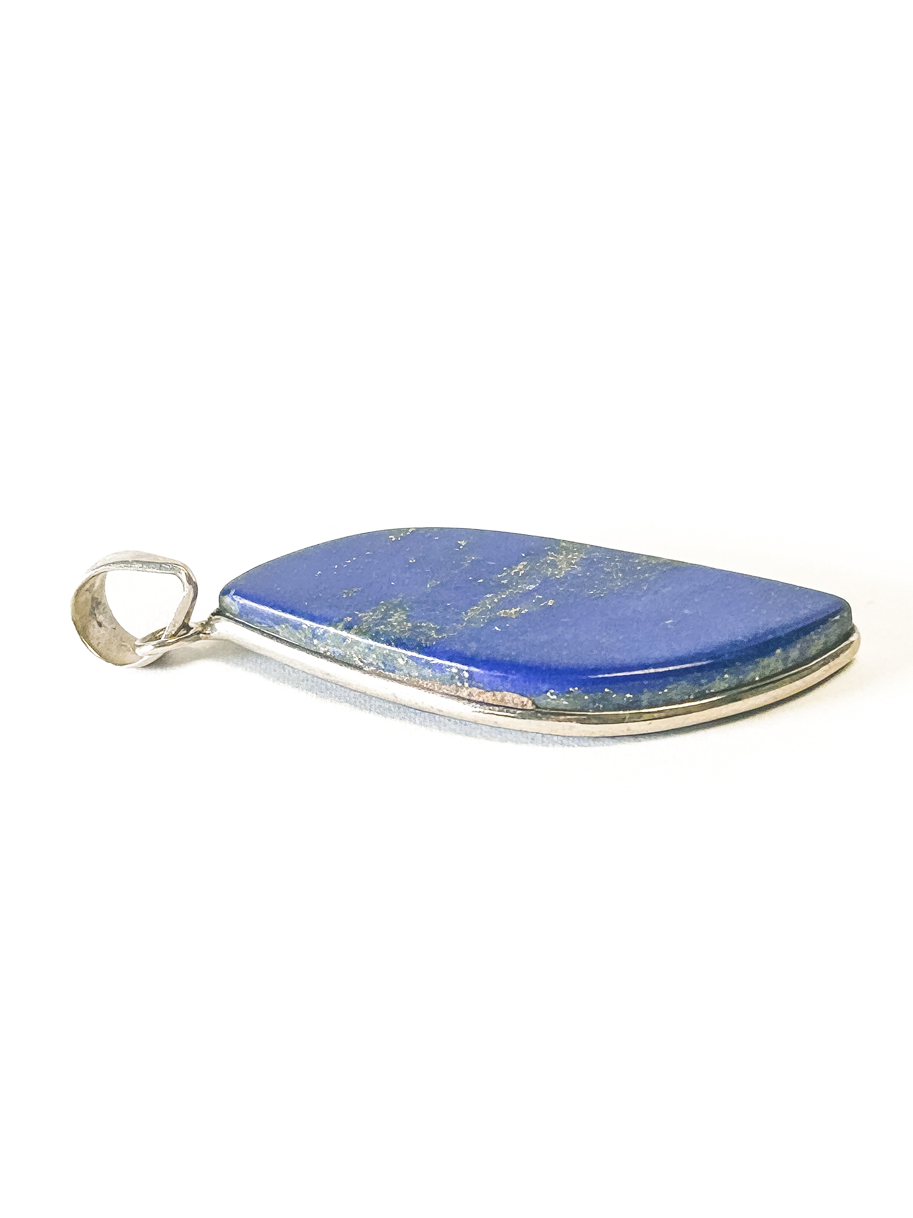 Vintage 925 Sterling Silver Lapis Lazuli Pendant - Frijja, LLC