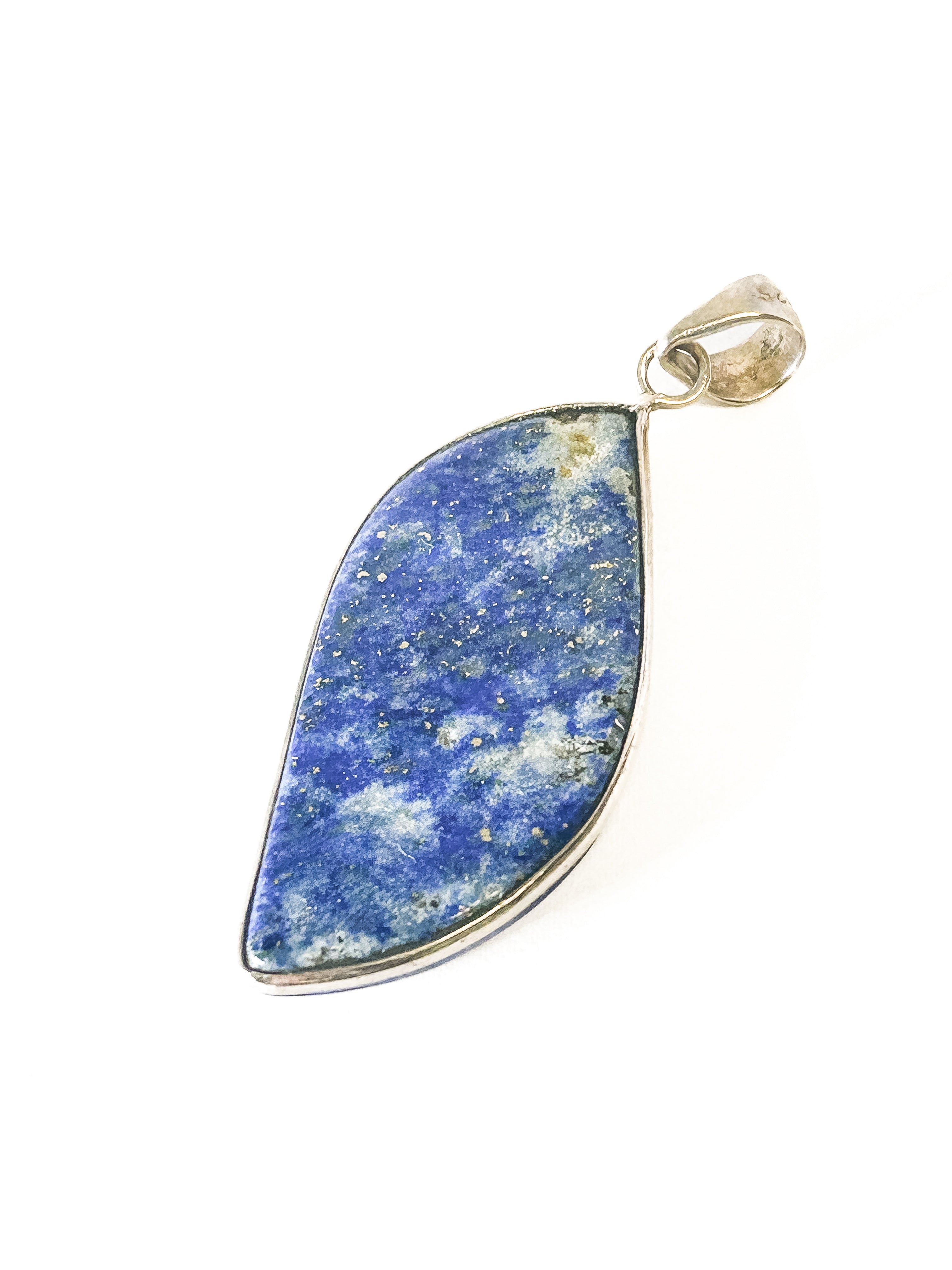 Vintage 925 Sterling Silver Lapis Lazuli Pendant - Frijja, LLC