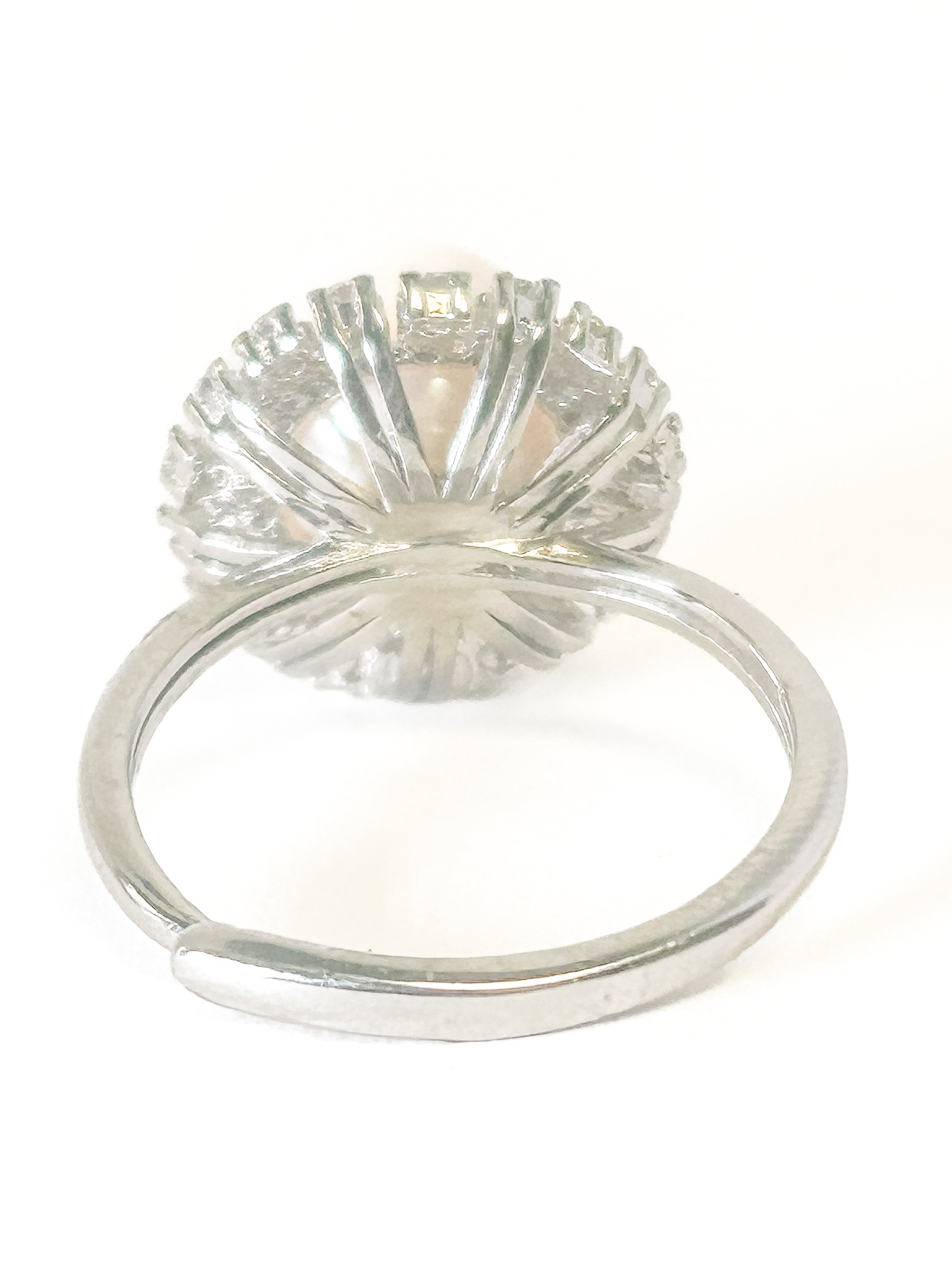 925 Sterling Silver Freshwater Pearl Adjustable Ring - Frijja, LLC