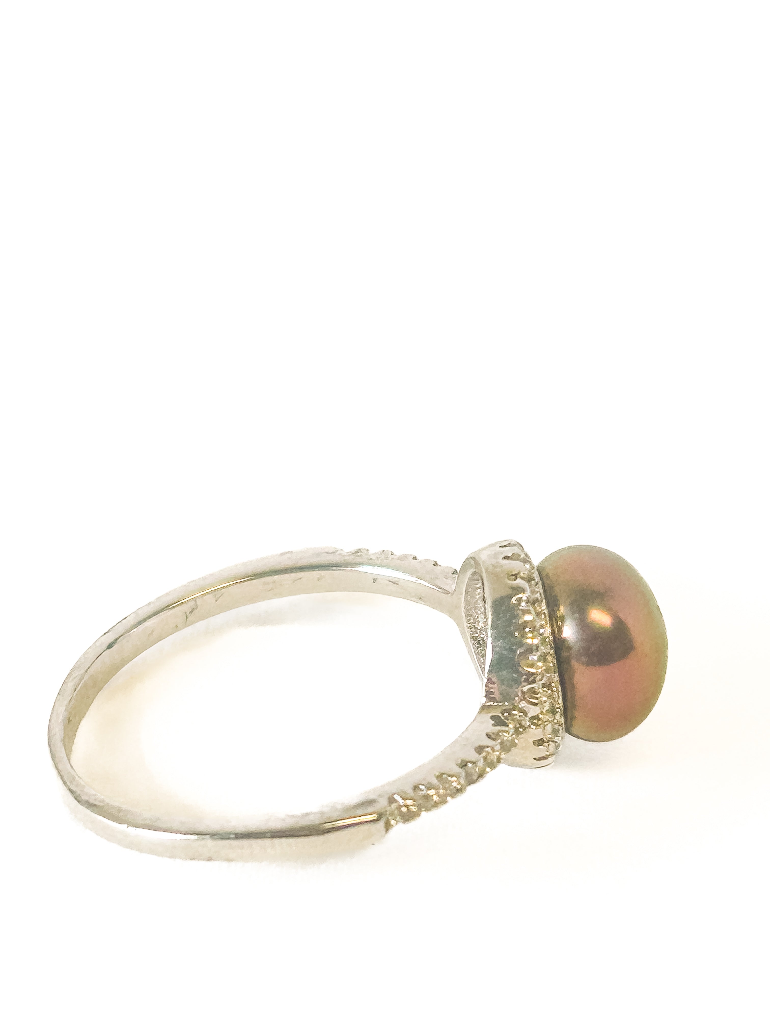 925 Sterling Silver Pearl Ring Size 7 - Frijja, LLC
