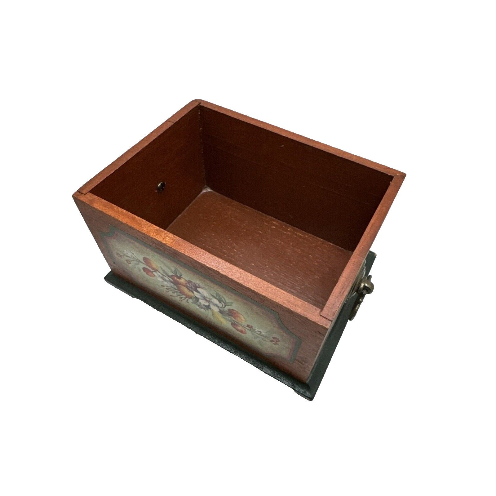Vintage 1994 A Teleflora Gift Wooden Flower Planter Vase Box Fruit