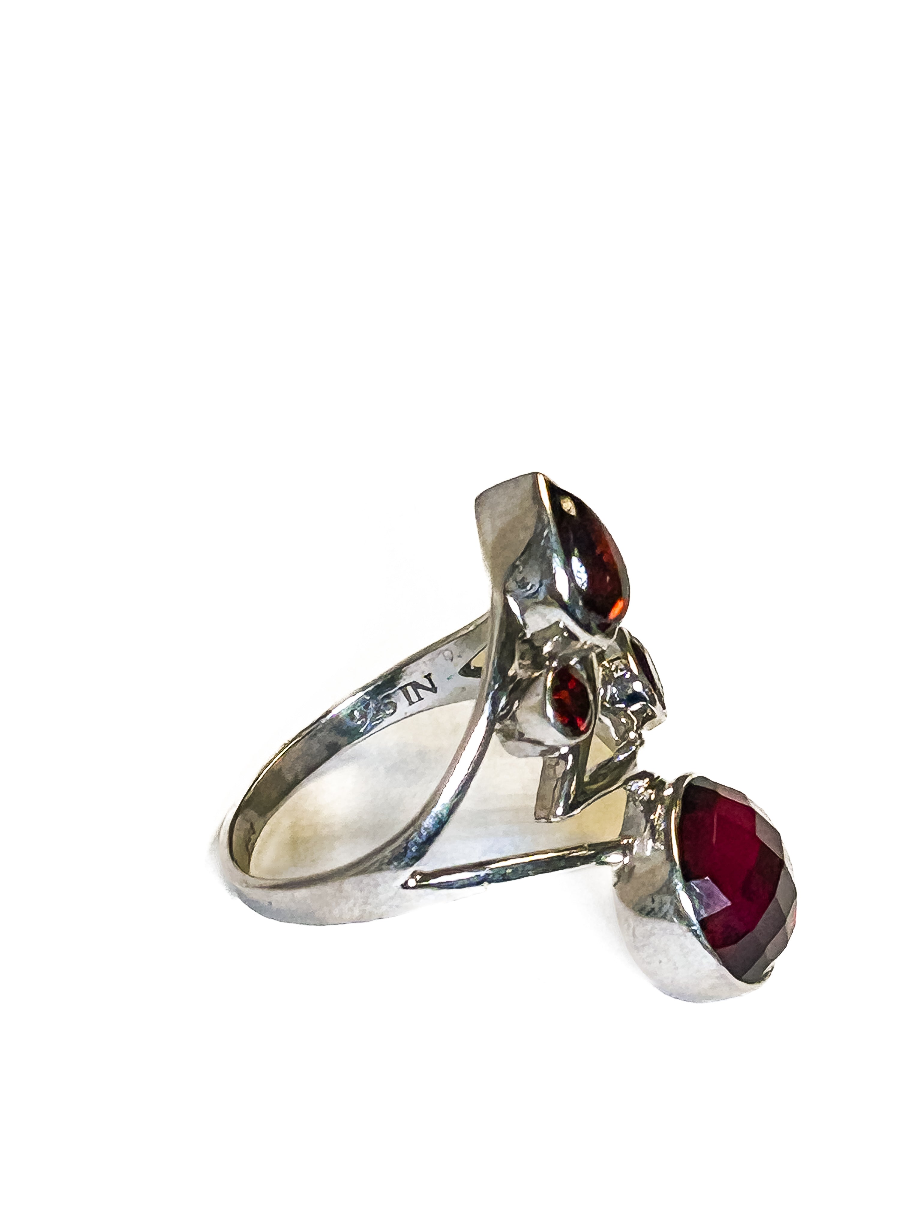 Vintage 4 Stone Garnet and Carnelian Ring size 8 - Frijja, LLC