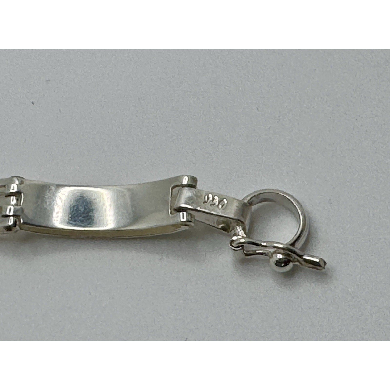 Designer Peruvian Sterling Silver 950 and 18K Gold Inlay Bracelet - 7.5”