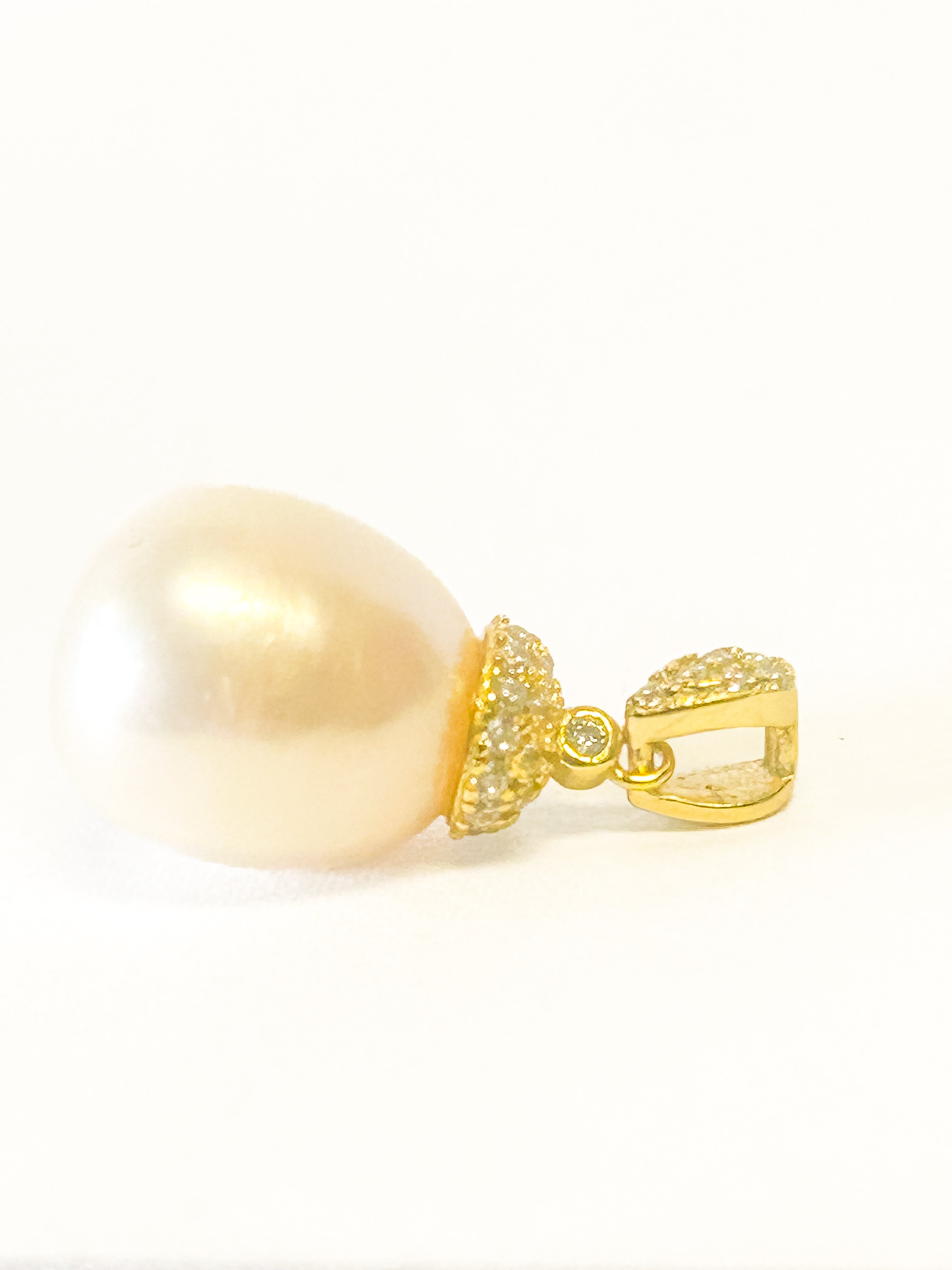 Gold Plated 925 Sterling Silver Freshwater Pearl Pendant - Frijja, LLC