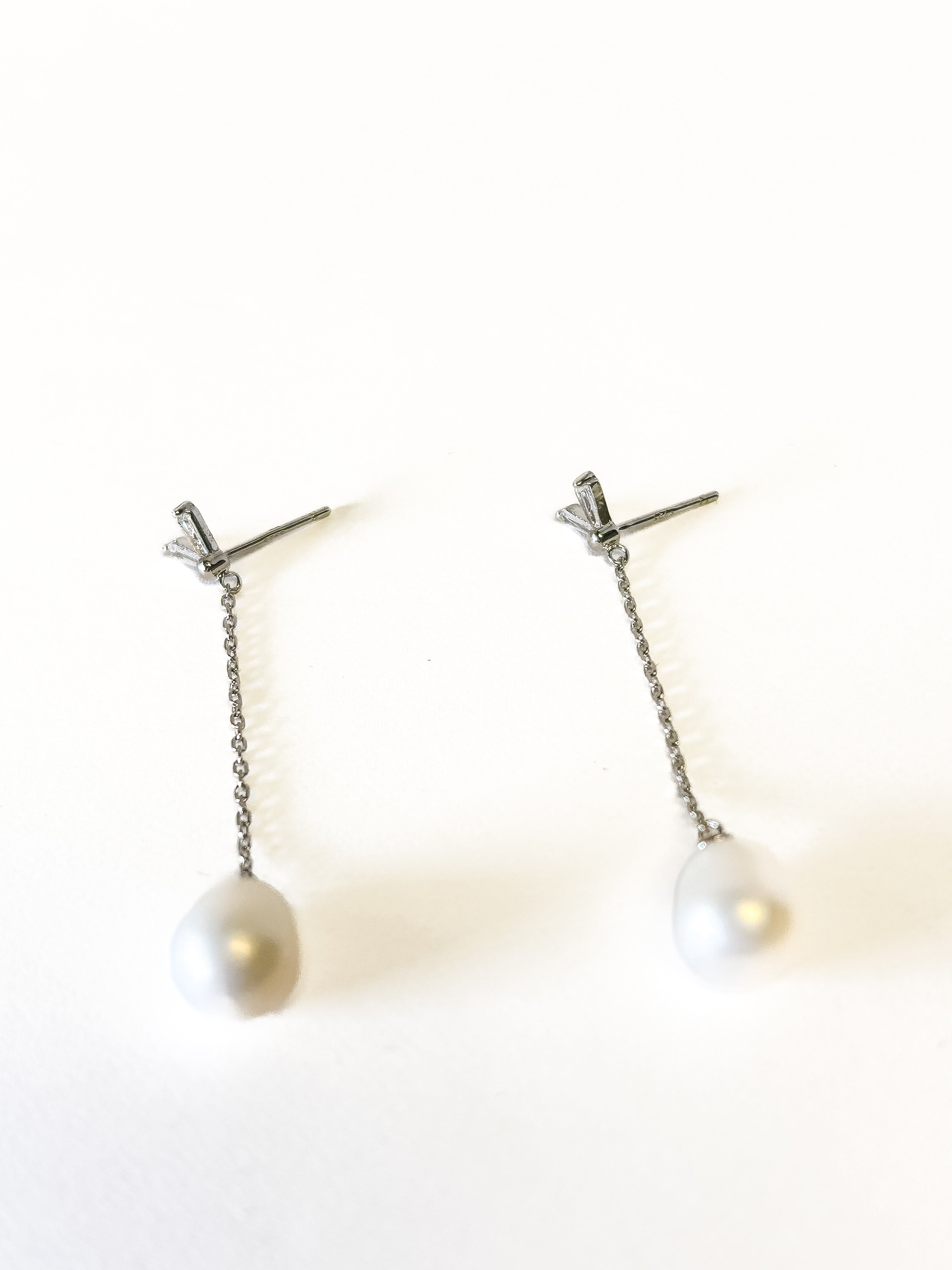 925 Sterling Silver Pearl Dangle Earrings - Frijja, LLC