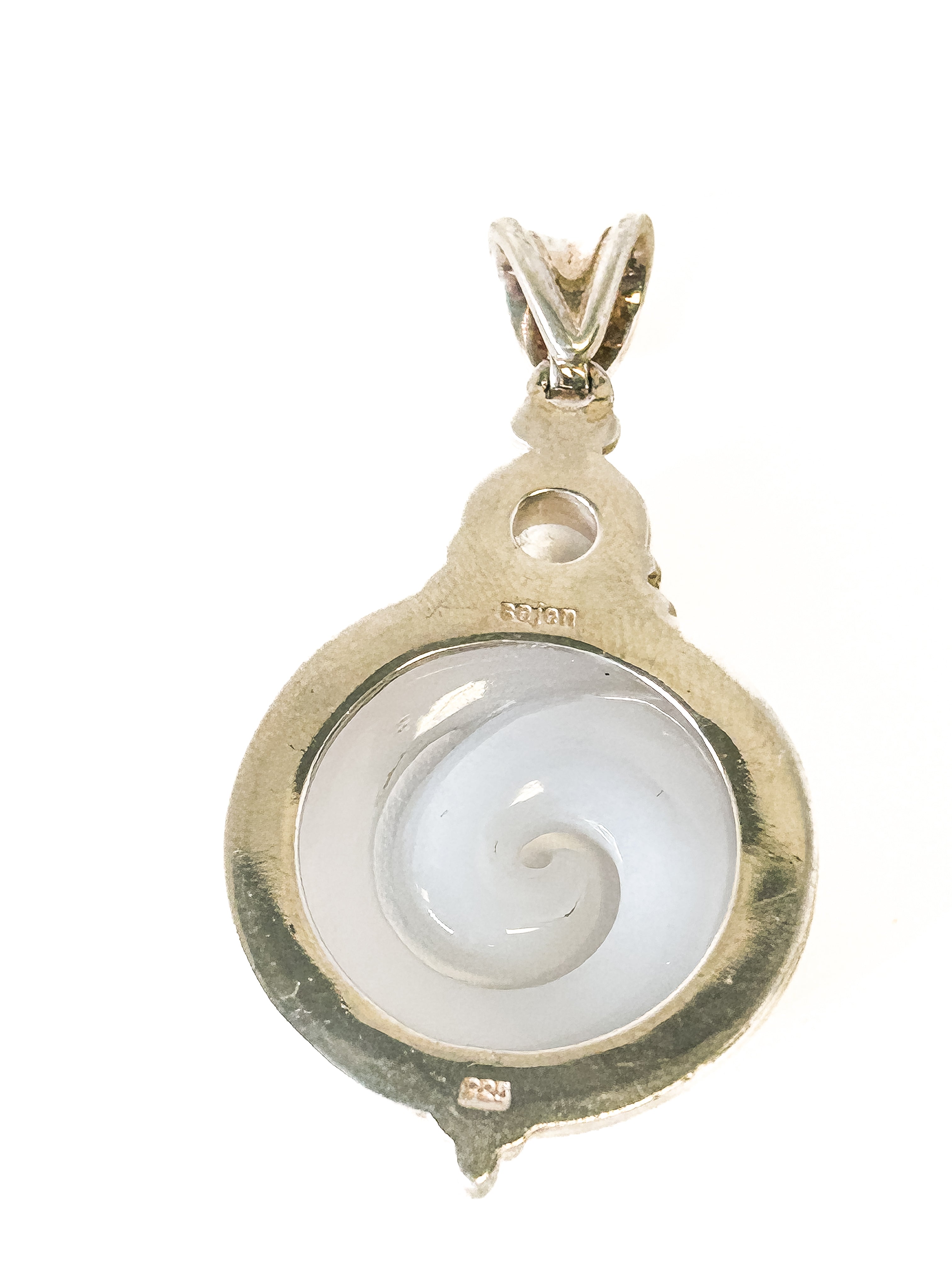 Vintage 925 Sterling Silver Moonstone Pendant - Frijja, LLC