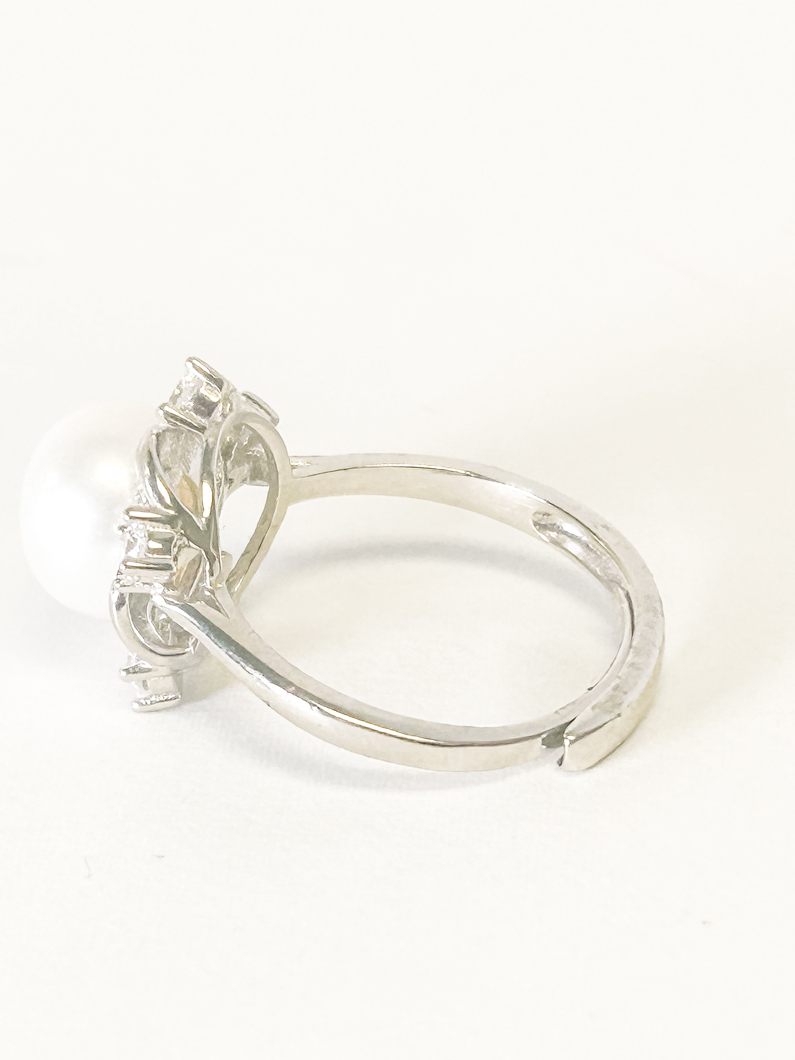925 Sterling Silver Freshwater Pearl Ring Adjustable Ring - Frijja, LLC
