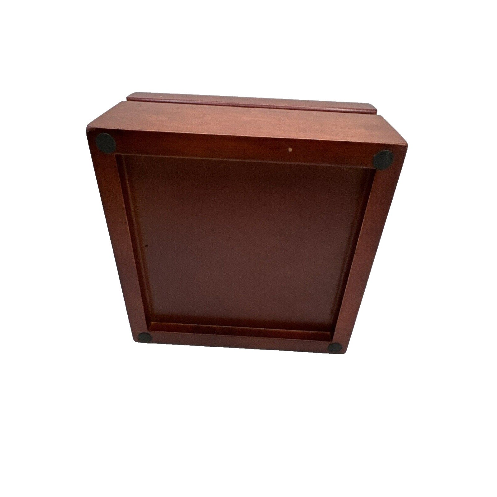 Colonial Williamsburg Mahogany Keepsake Box Engraved Tile Top Rare Virginia