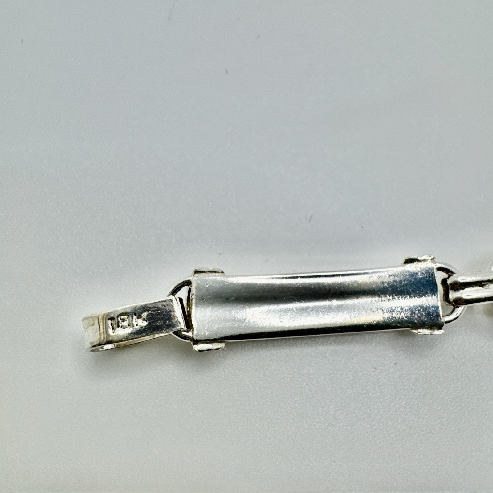 Designer Peruvian Sterling Silver 950 and 18K Gold Inlay Bracelet - 7.5”