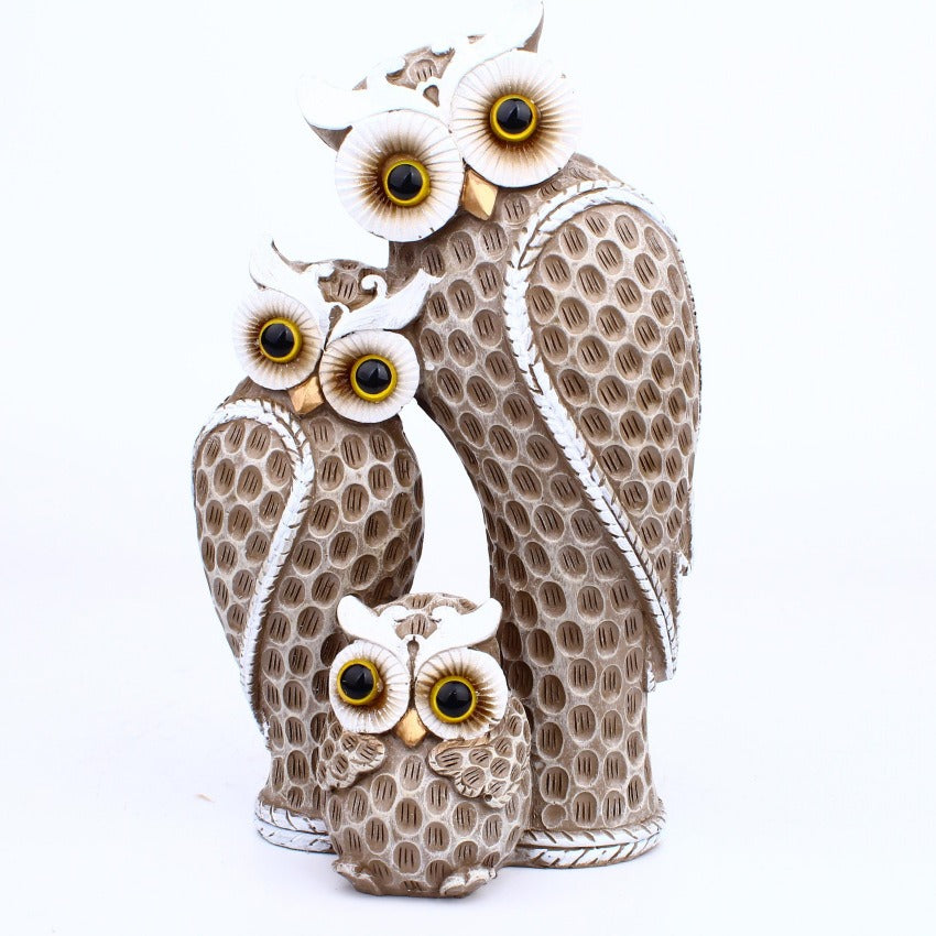 Modern Minimalist Family Owl Home Decor - Frijja, LLC