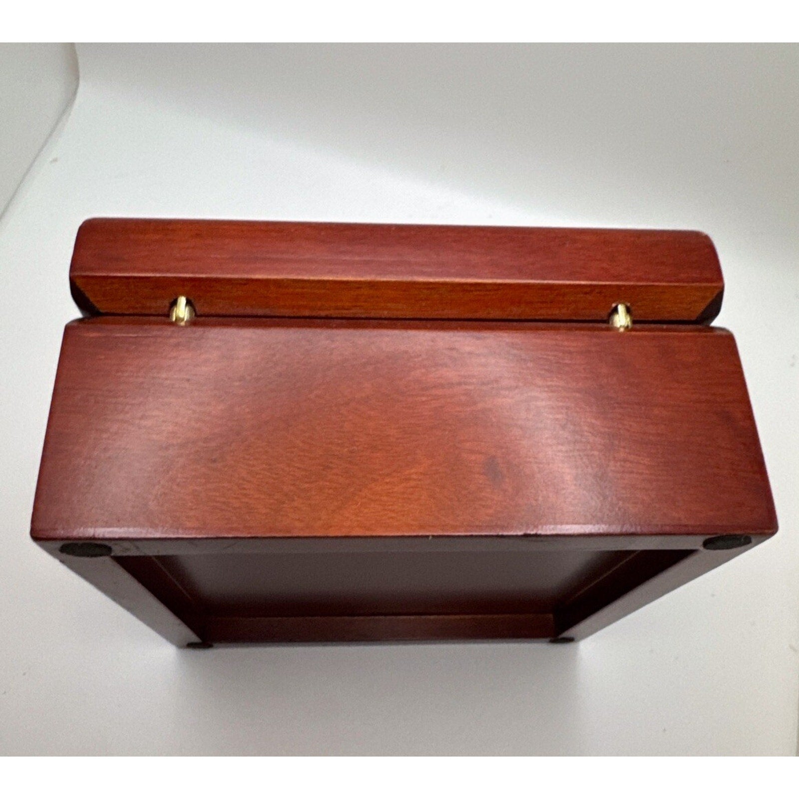 Colonial Williamsburg Mahogany Keepsake Box Engraved Tile Top Rare Virginia