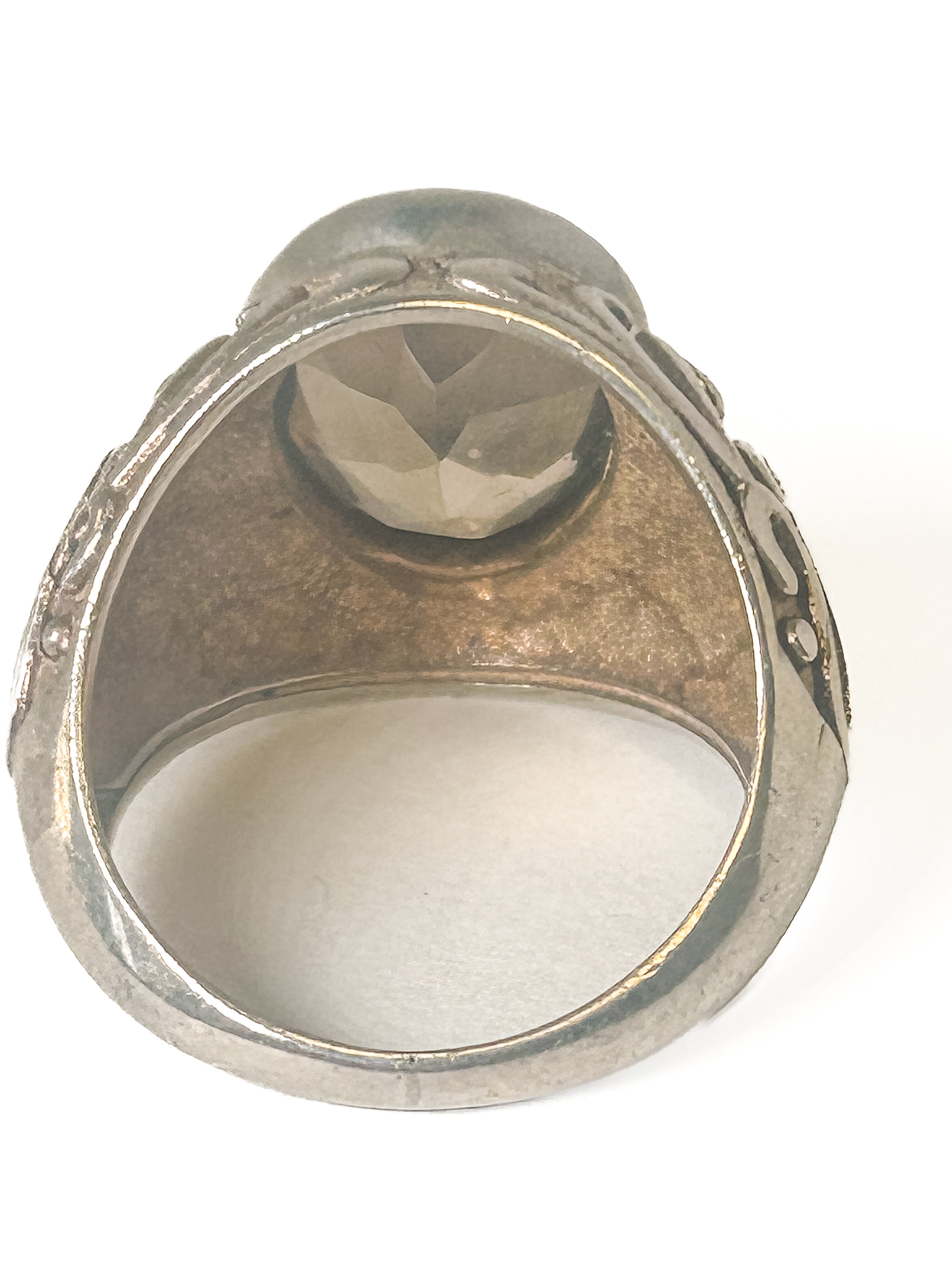 Vintage 925 Sterling Silver Smoky Quartz Ring - Size 7 - Frijja, LLC