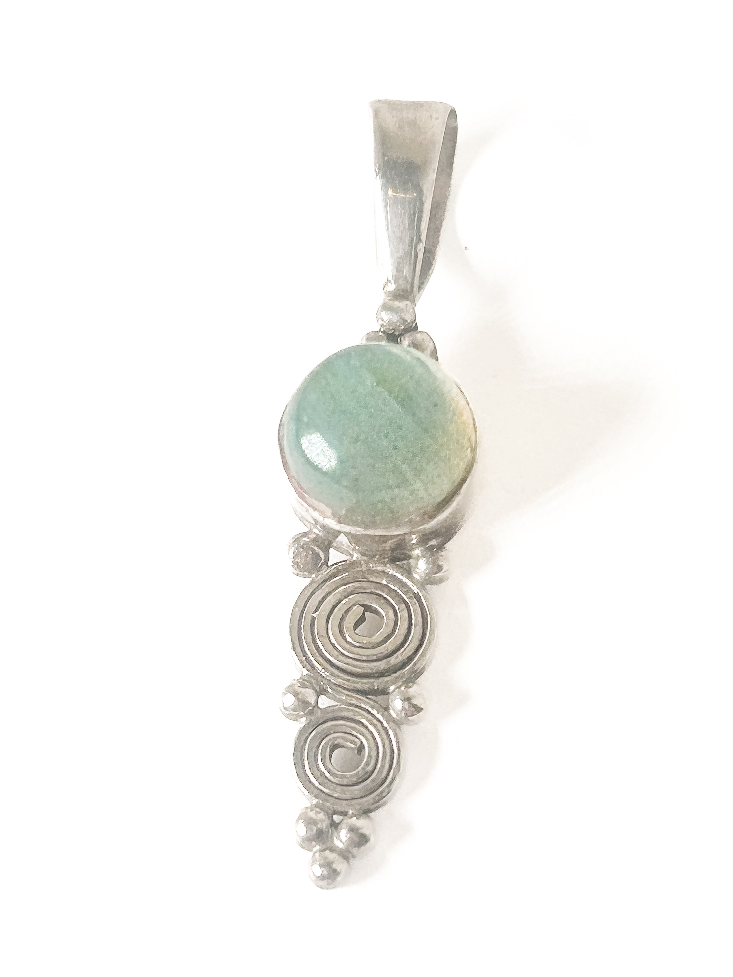 Vintage 925 Sterling Silver Labradorite Pendant - Frijja, LLC