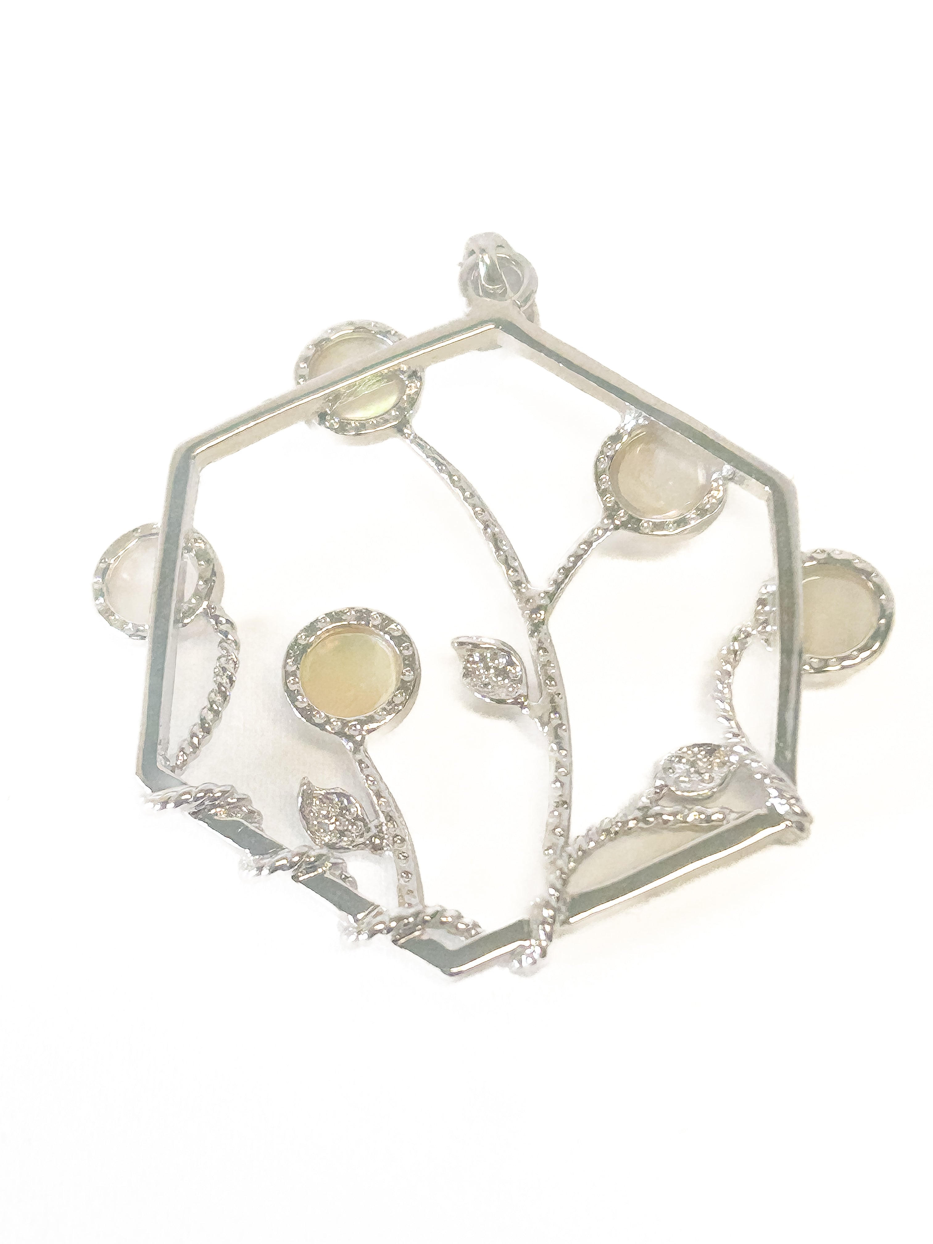 925 Sterling Silver Mother of Pearl Pendant - Frijja, LLC