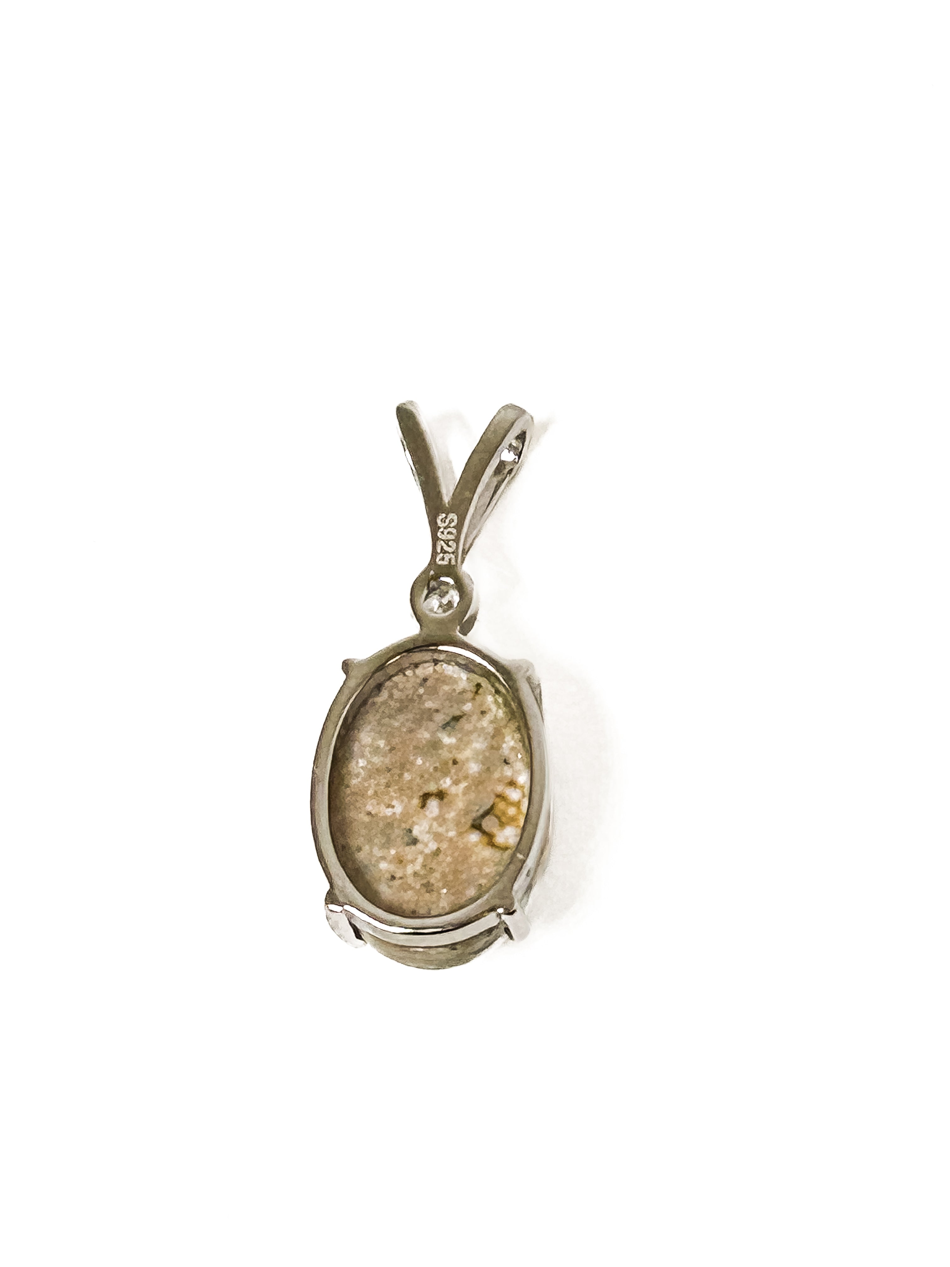 Vintage 925 Sterling Silver Zebra Jasper Pendant - Frijja, LLC