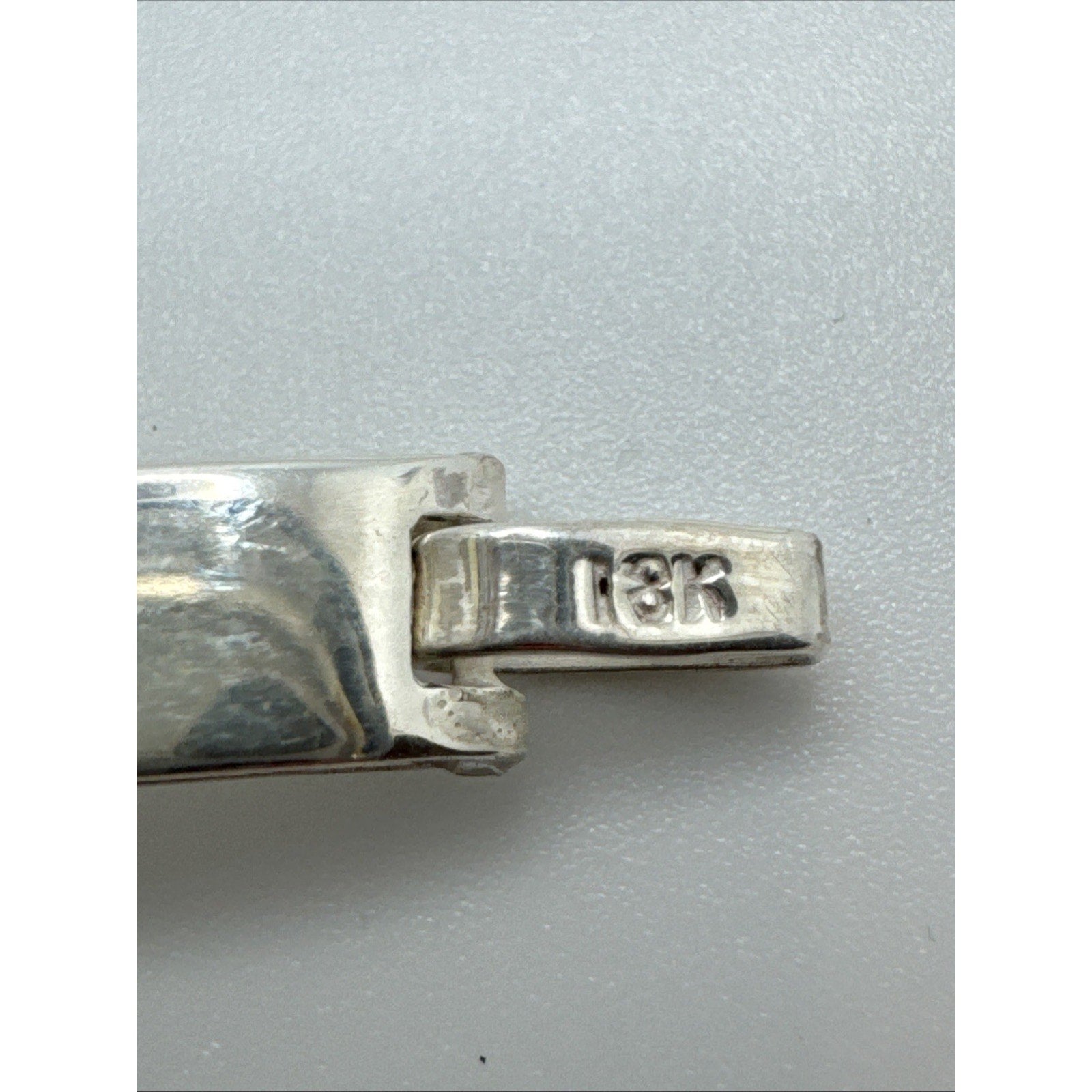 Designer Peruvian Sterling Silver 950 and 18K Gold Inlay Bracelet - 7.5”