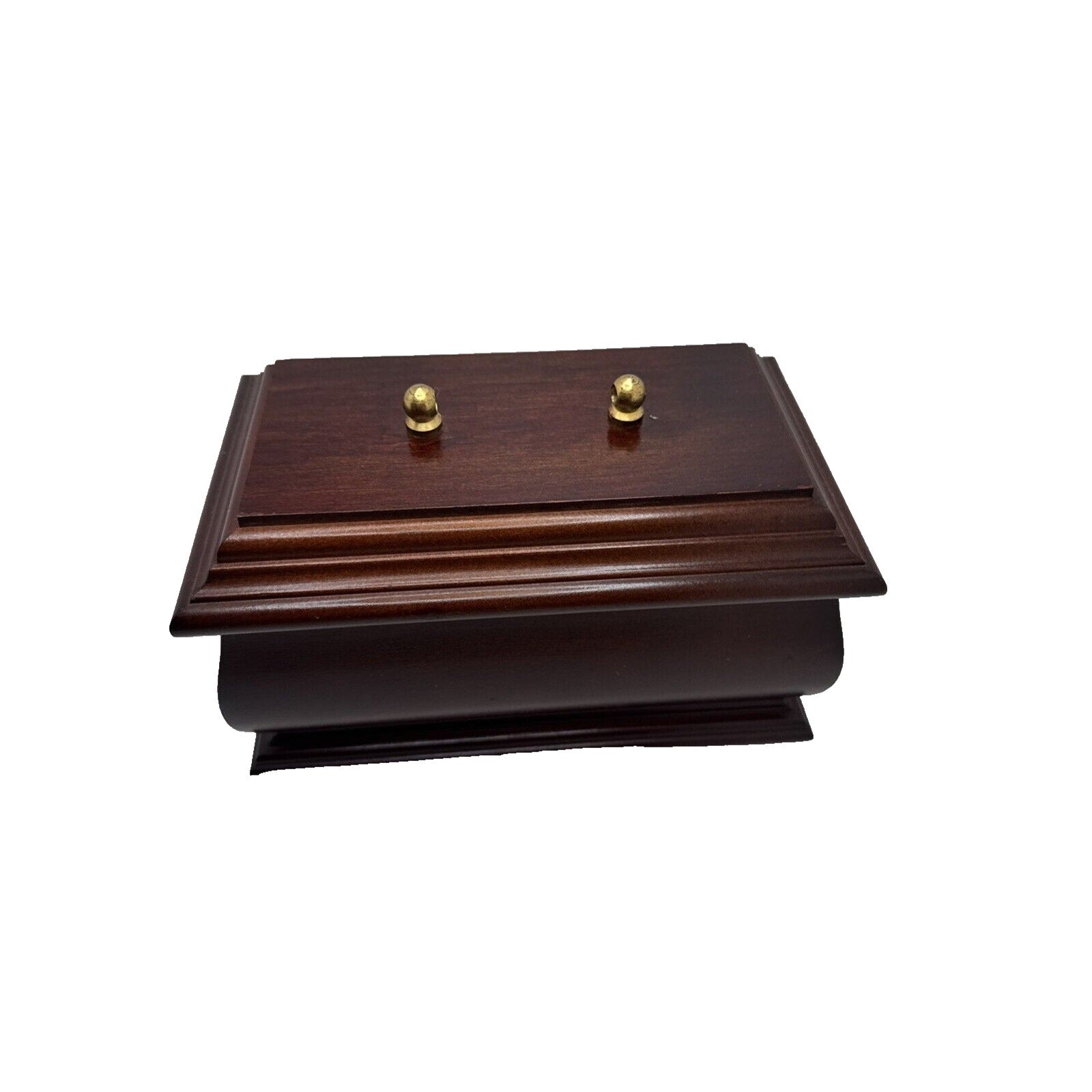 BOMBAY VINTAGE DARK WOOD STORAGE CHEST BOX NO KEY