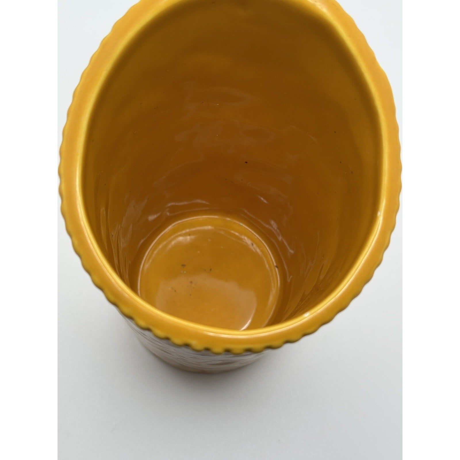 Yellow Leaf W.M.G. Asymmetric Vase