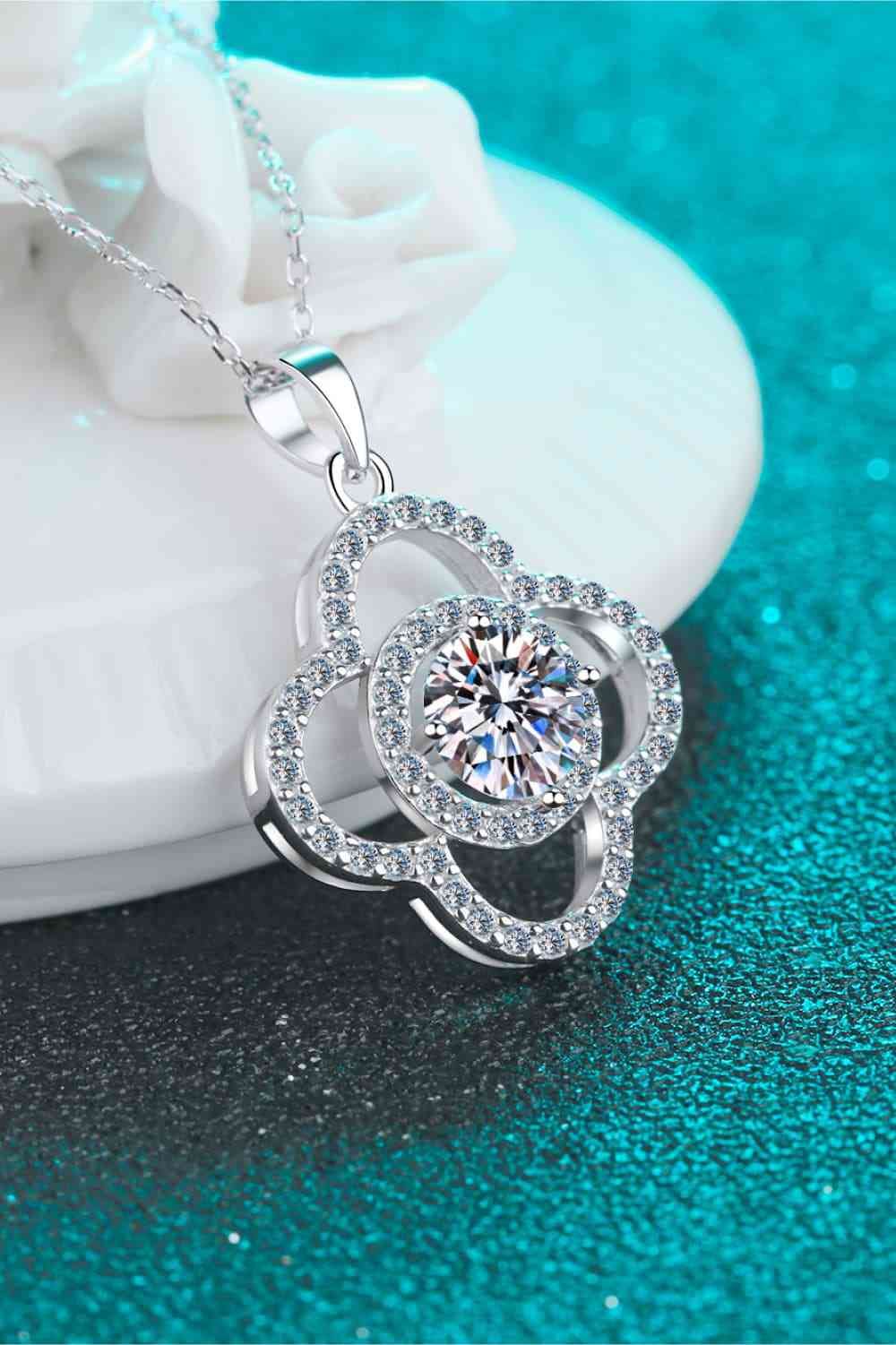 Moissanite 1 Ct 925 Sterling Silver Necklace