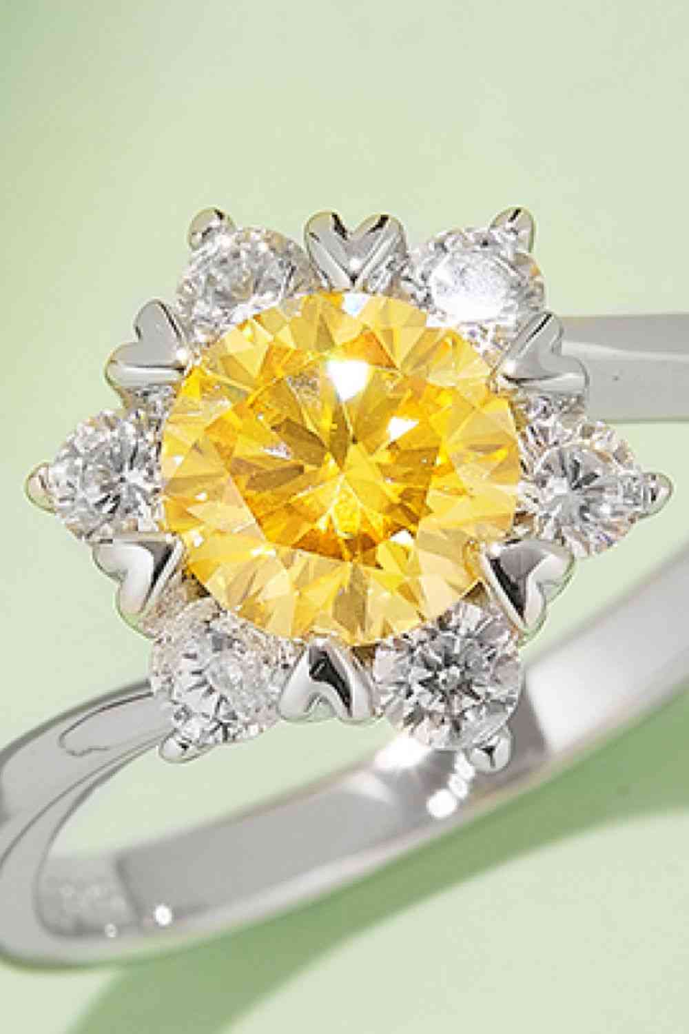 Moissanite 1Ct 925 Sterling Silver Cluster Ring