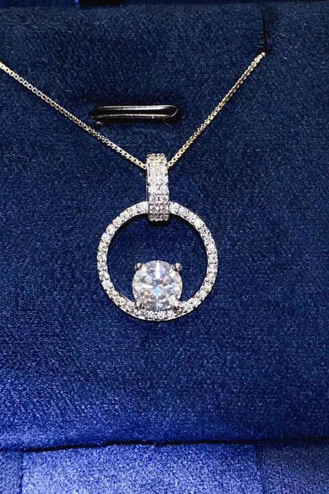 Moissanite 1 Ct 925 Sterling Silver Necklace