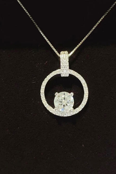 Moissanite 1 Ct 925 Sterling Silver Necklace