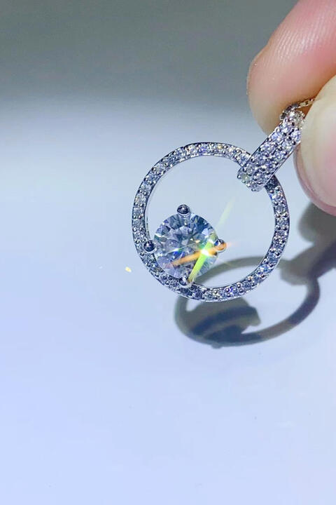 Moissanite 1 Ct 925 Sterling Silver Necklace