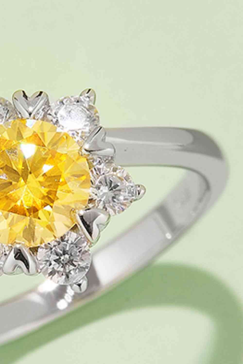 Moissanite 1Ct 925 Sterling Silver Cluster Ring