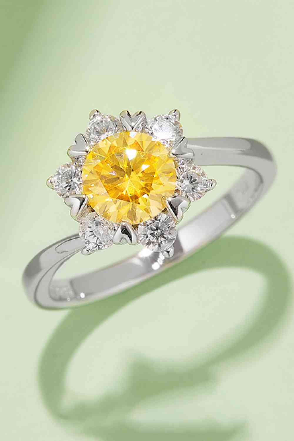 Moissanite 1Ct 925 Sterling Silver Cluster Ring