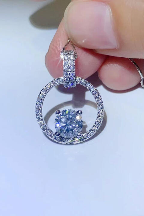 Moissanite 1 Ct 925 Sterling Silver Necklace