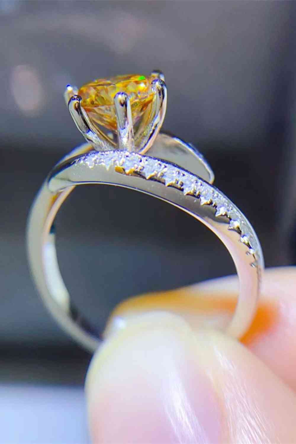 Moissanite Diamond 1 Ct - 925 Sterling Silver Ring
