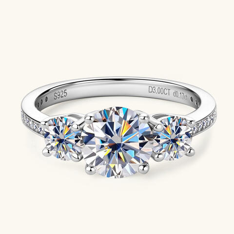 Moissanite Diamond 3 Ct - 925 Sterling Silver Ring
