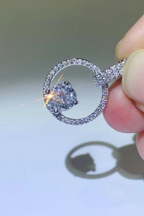 Moissanite 1 Ct 925 Sterling Silver Necklace
